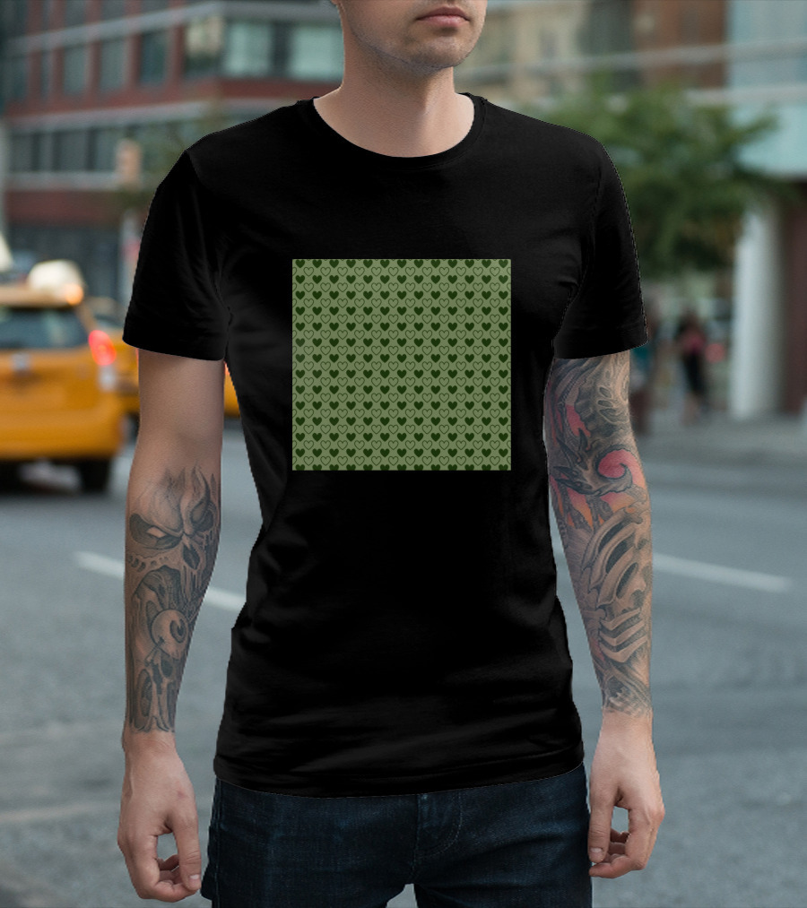 Green Hearts Love T-Shirt