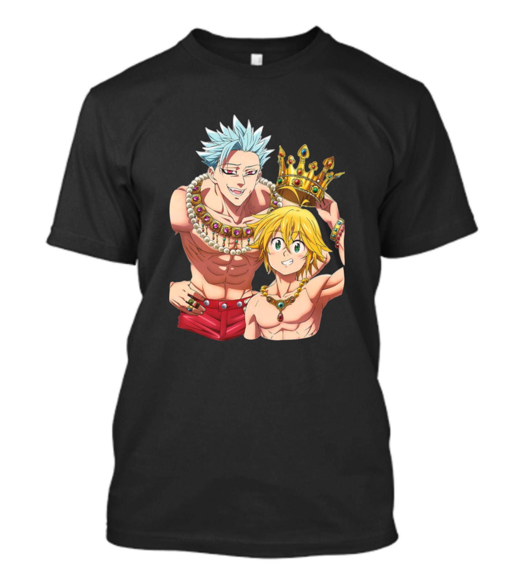 Meliodas Deadly Anime Character With Crown And Jewelry T-Shirt