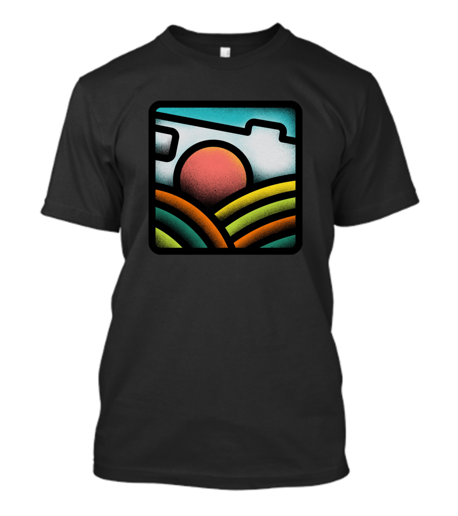Nature In Photography Camera Sunset Over Fields T-Shirt