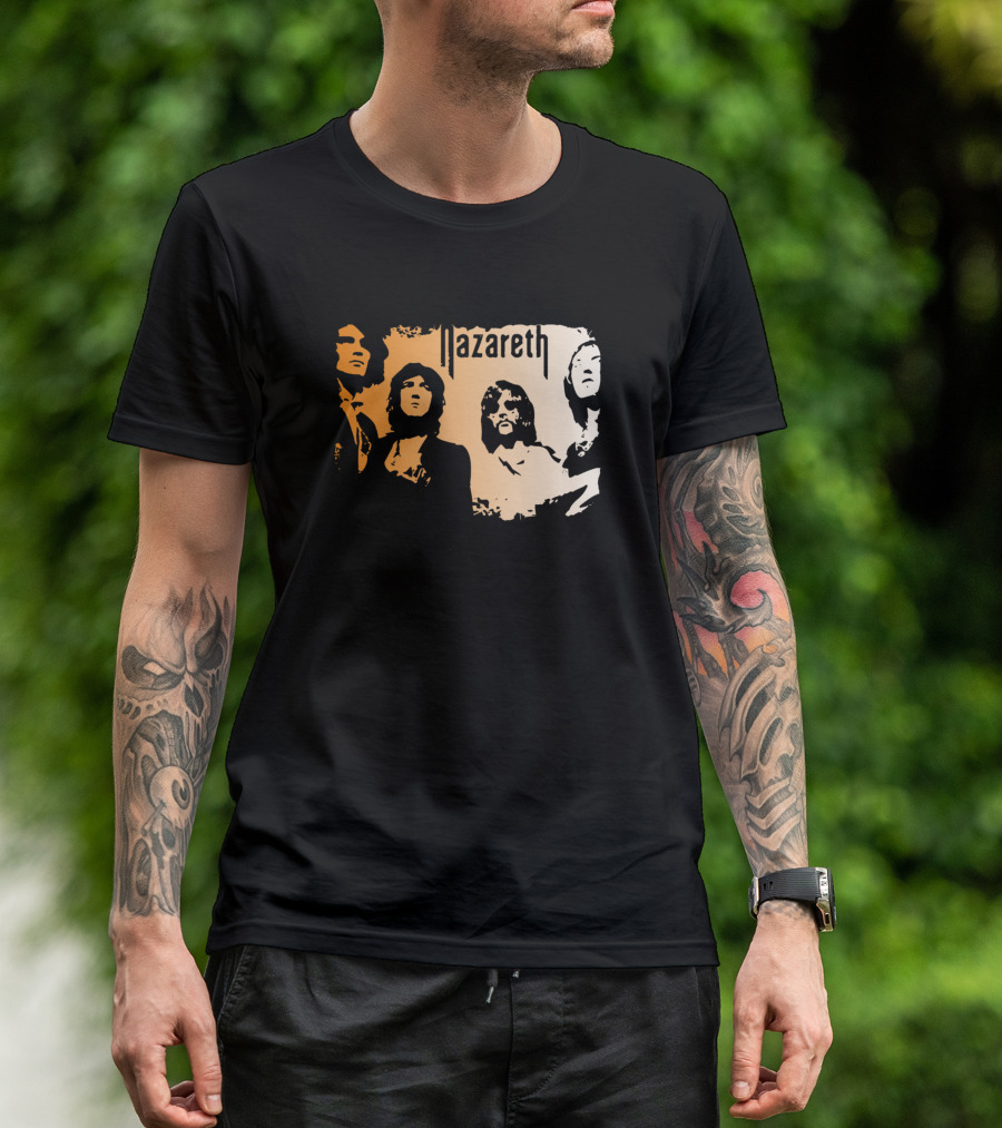 Nazareth Band Vintage Style Group T-Shirt