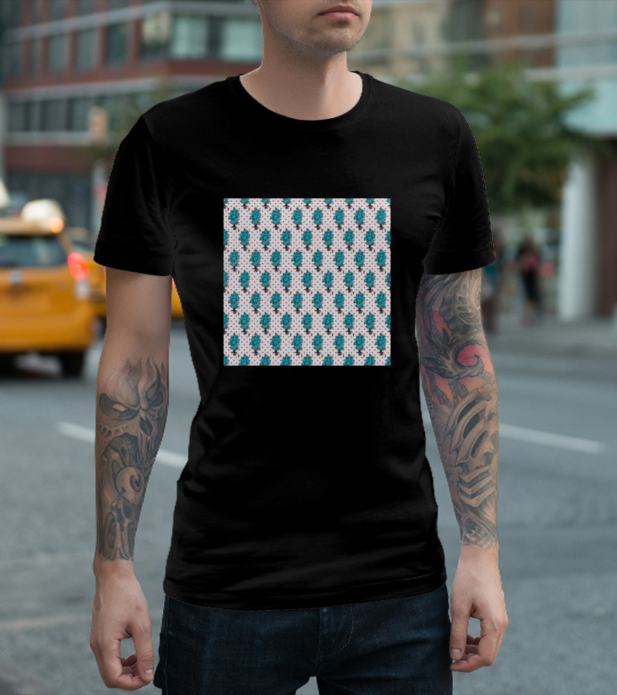 Nemophila Menziesii Blue and Pink Floral T-Shirt