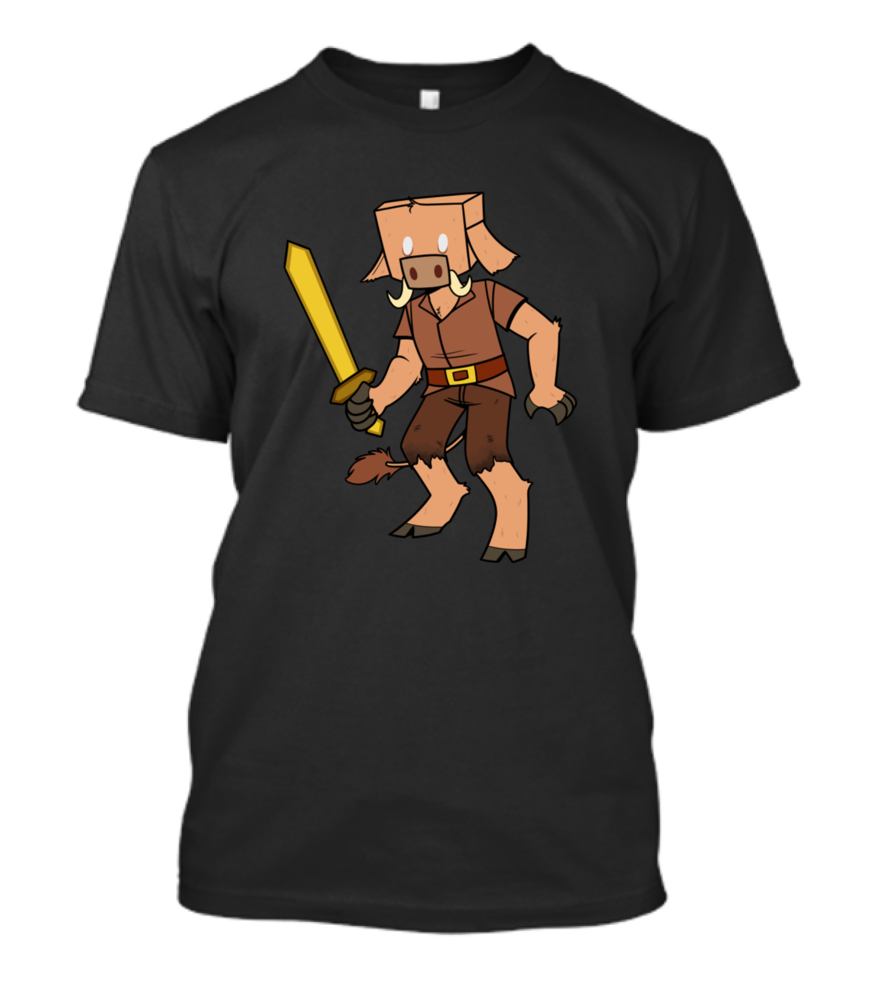 Piglin Holding Sword Minecraft Character T-Shirt
