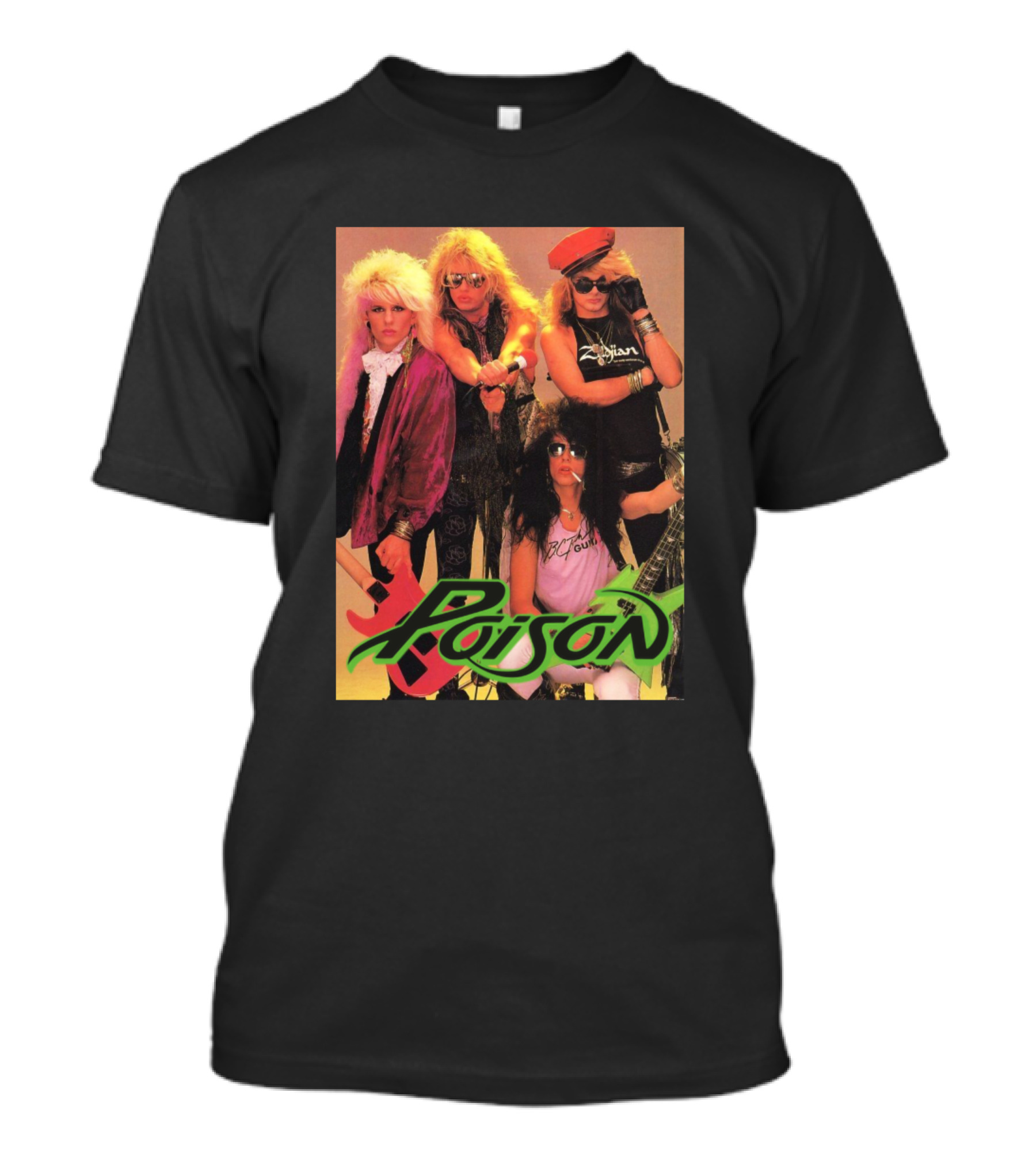 Poison Band Rock Group Neon T-Shirt