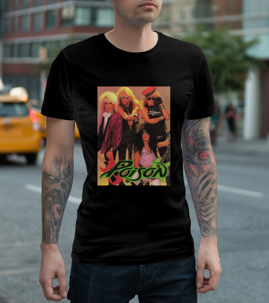Poison Band Rock Group Neon T-Shirt