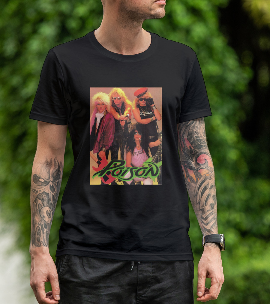 Poison Band Rock Group Neon T-Shirt
