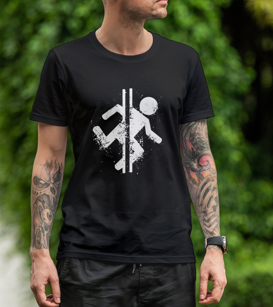 Portal Video Game Stick Figure T-Shirt