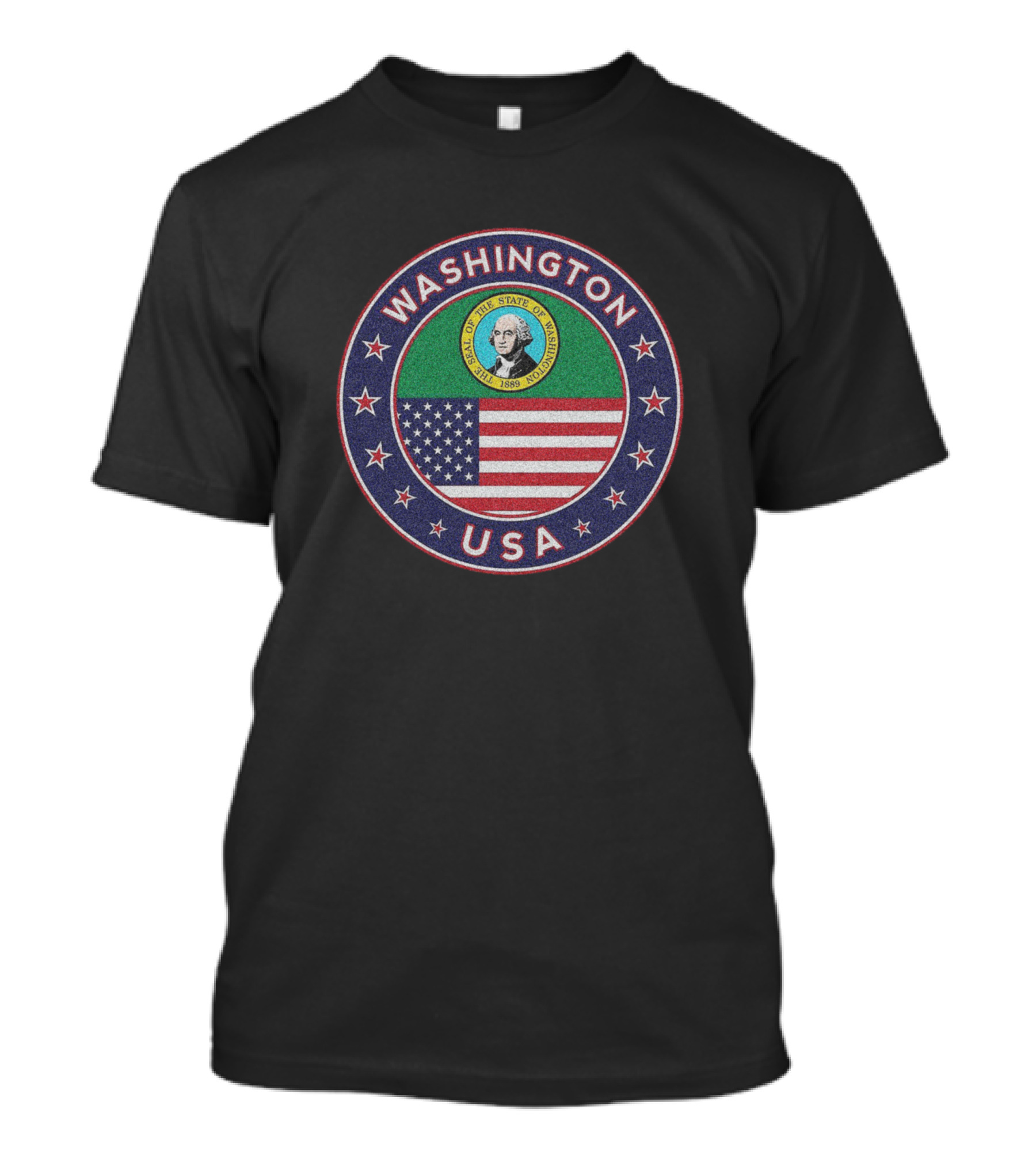 Washington USA Seal Flag Emblem T-Shirt