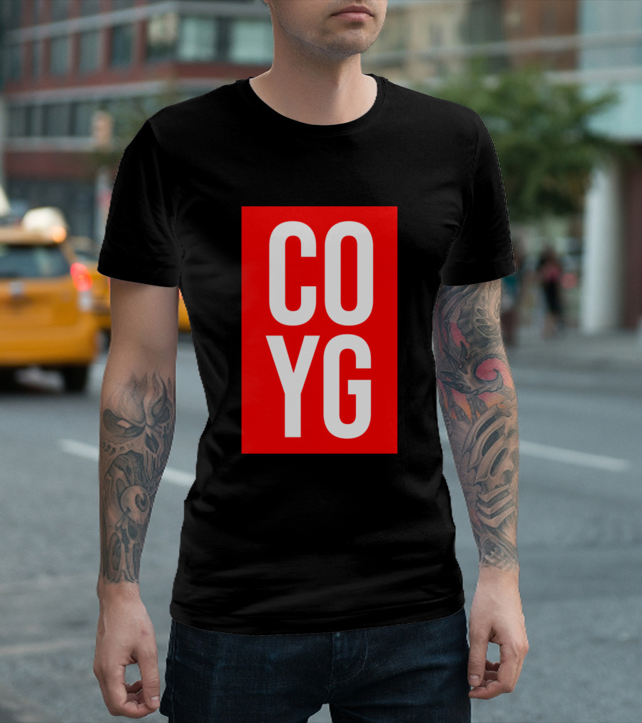 Arsenal COYG Super New Bold White Red Rectangle T-Shirt