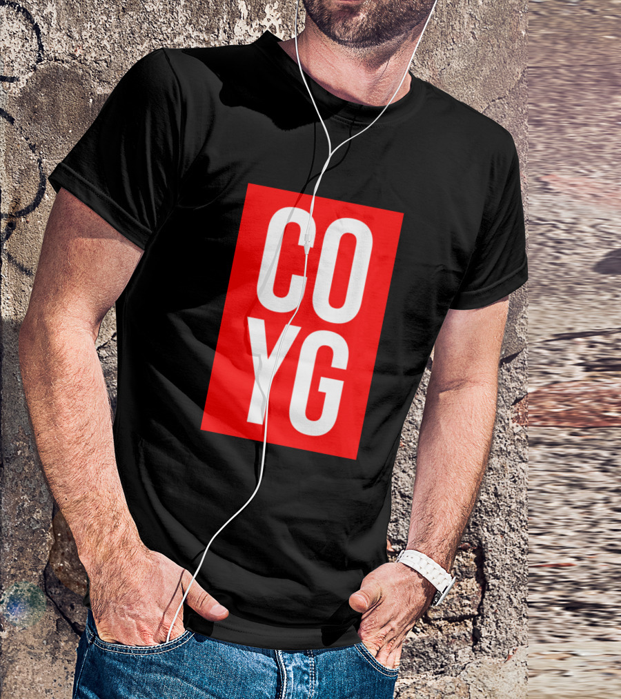 Arsenal COYG Super New Bold White Red Rectangle T-Shirt