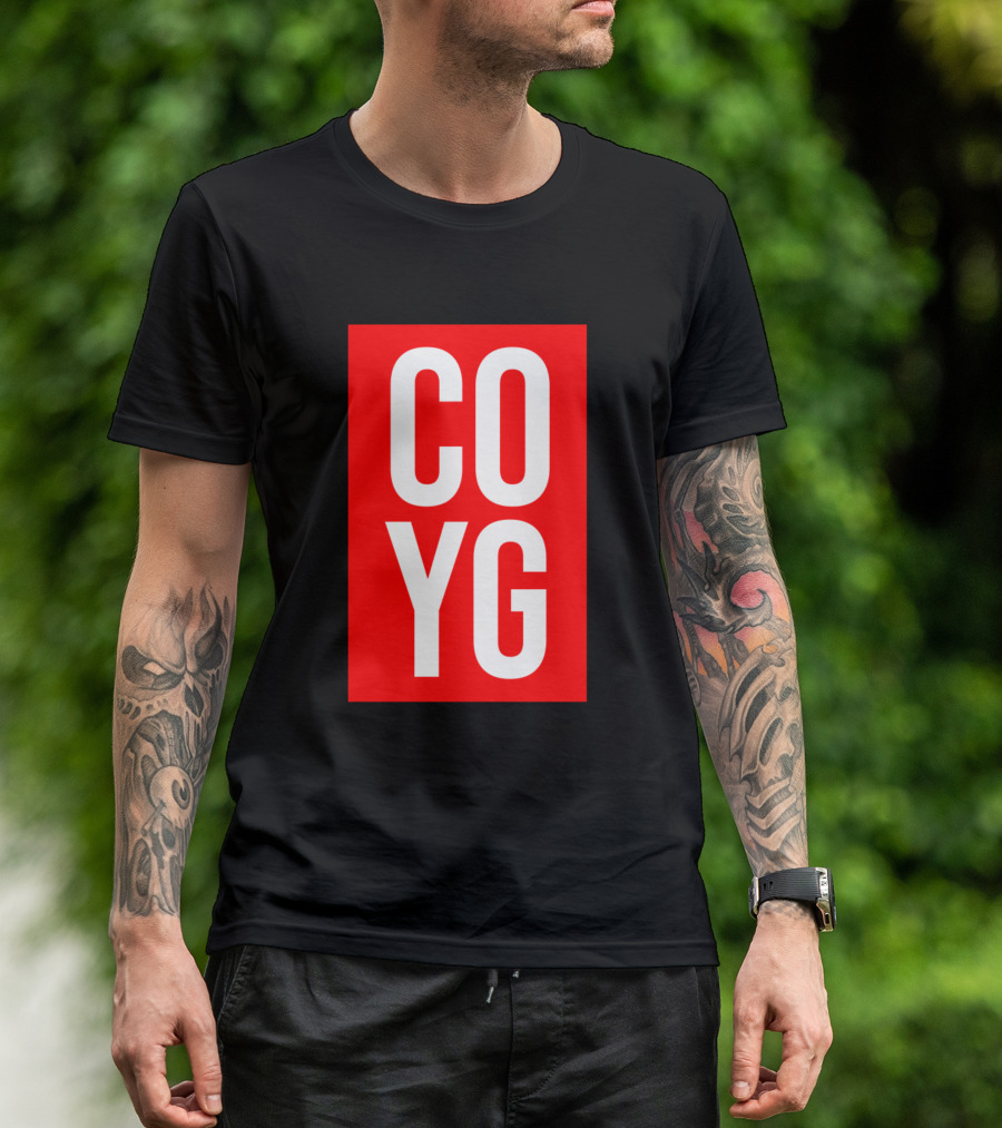 Arsenal COYG Super New Bold White Red Rectangle T-Shirt