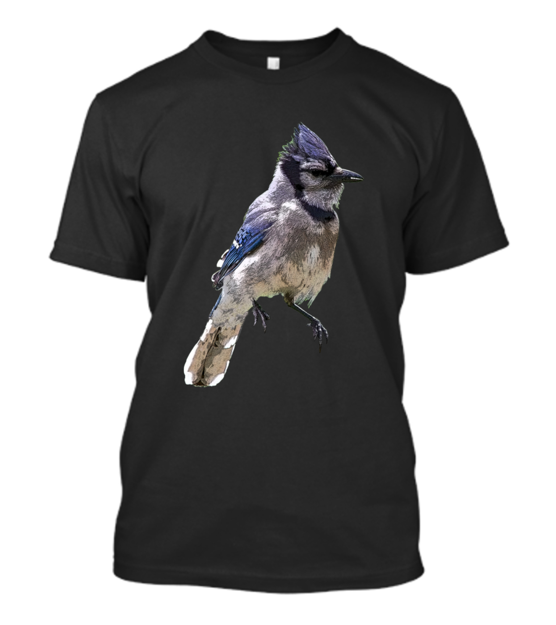 Blue Jay Color Realistic Bird T-Shirt