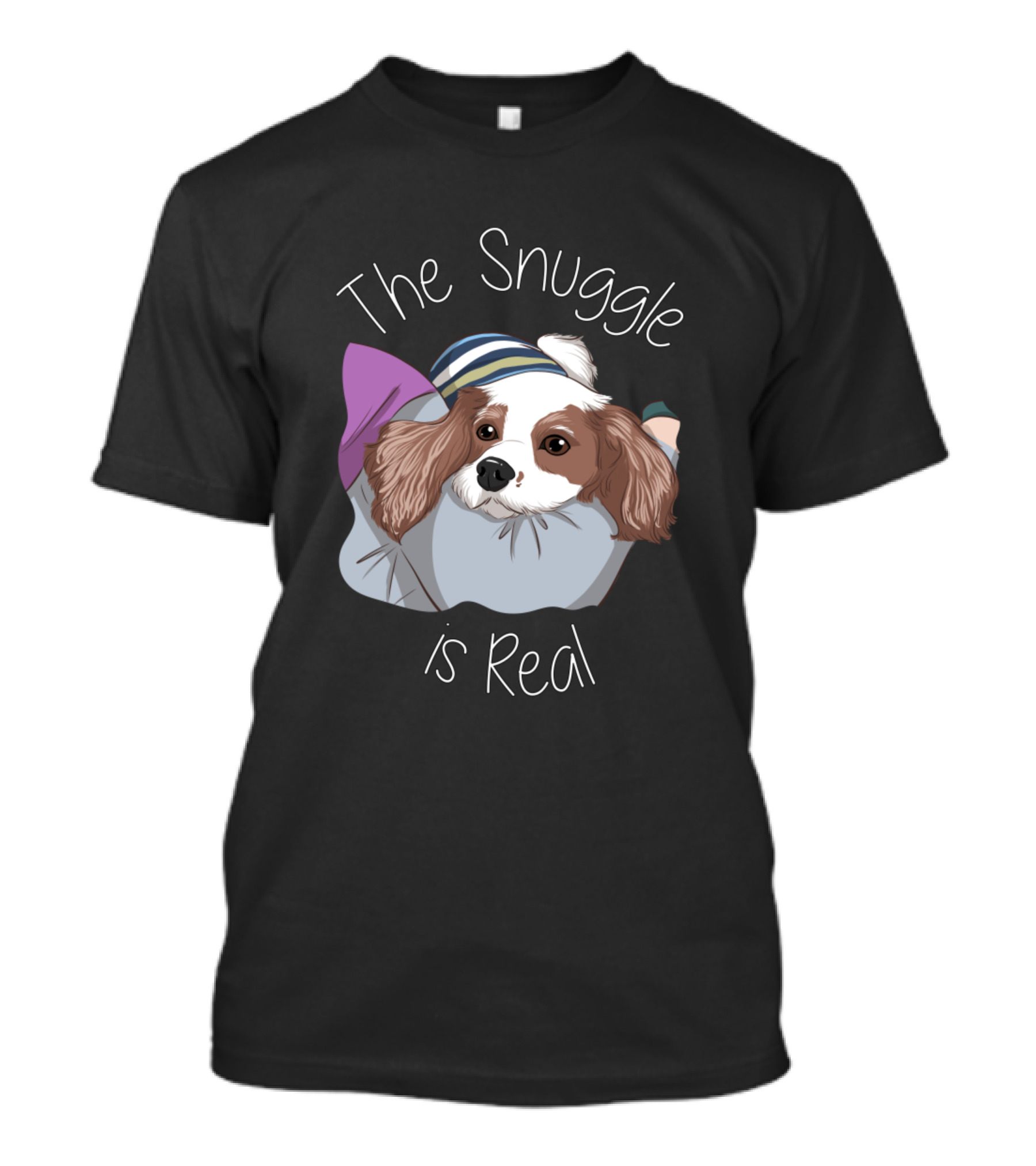 Cavalier Spaniel The Snuggle Is Real Lap Dog T-Shirt