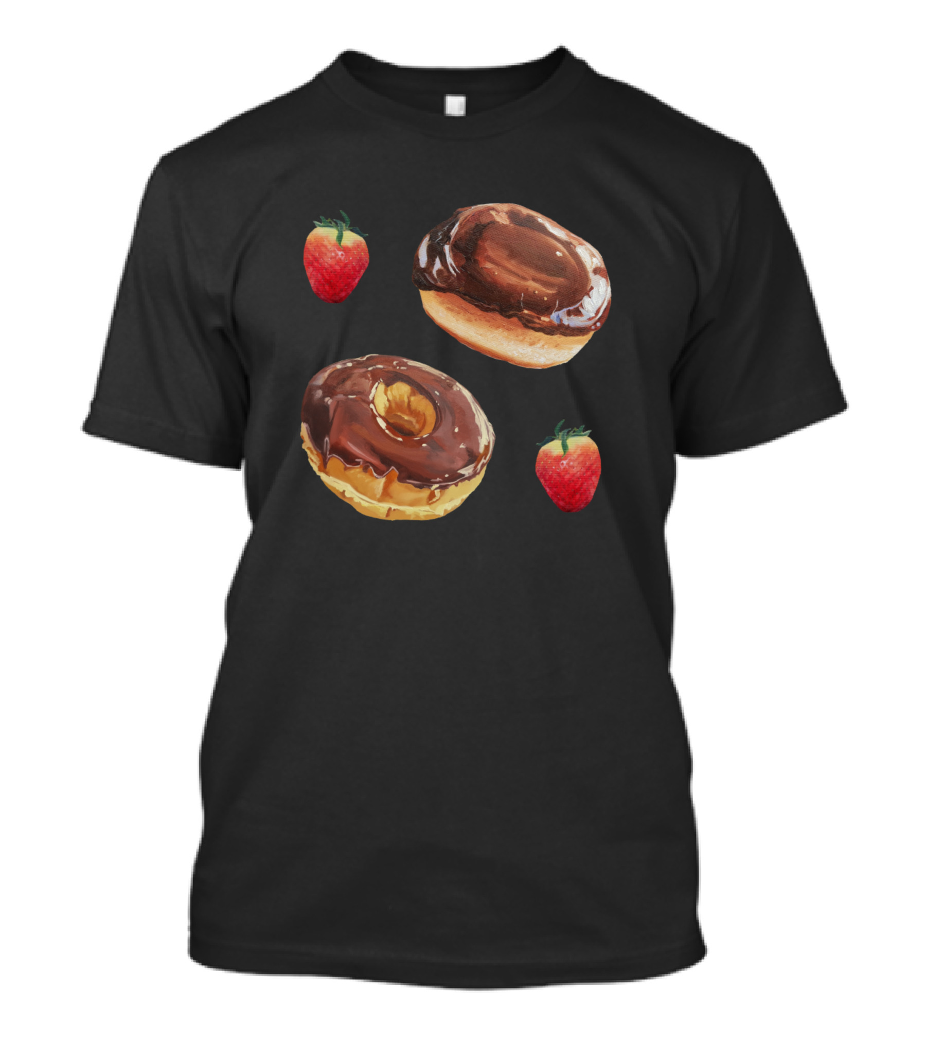 Donuts And Strawberries Chocolate Delight T-Shirt