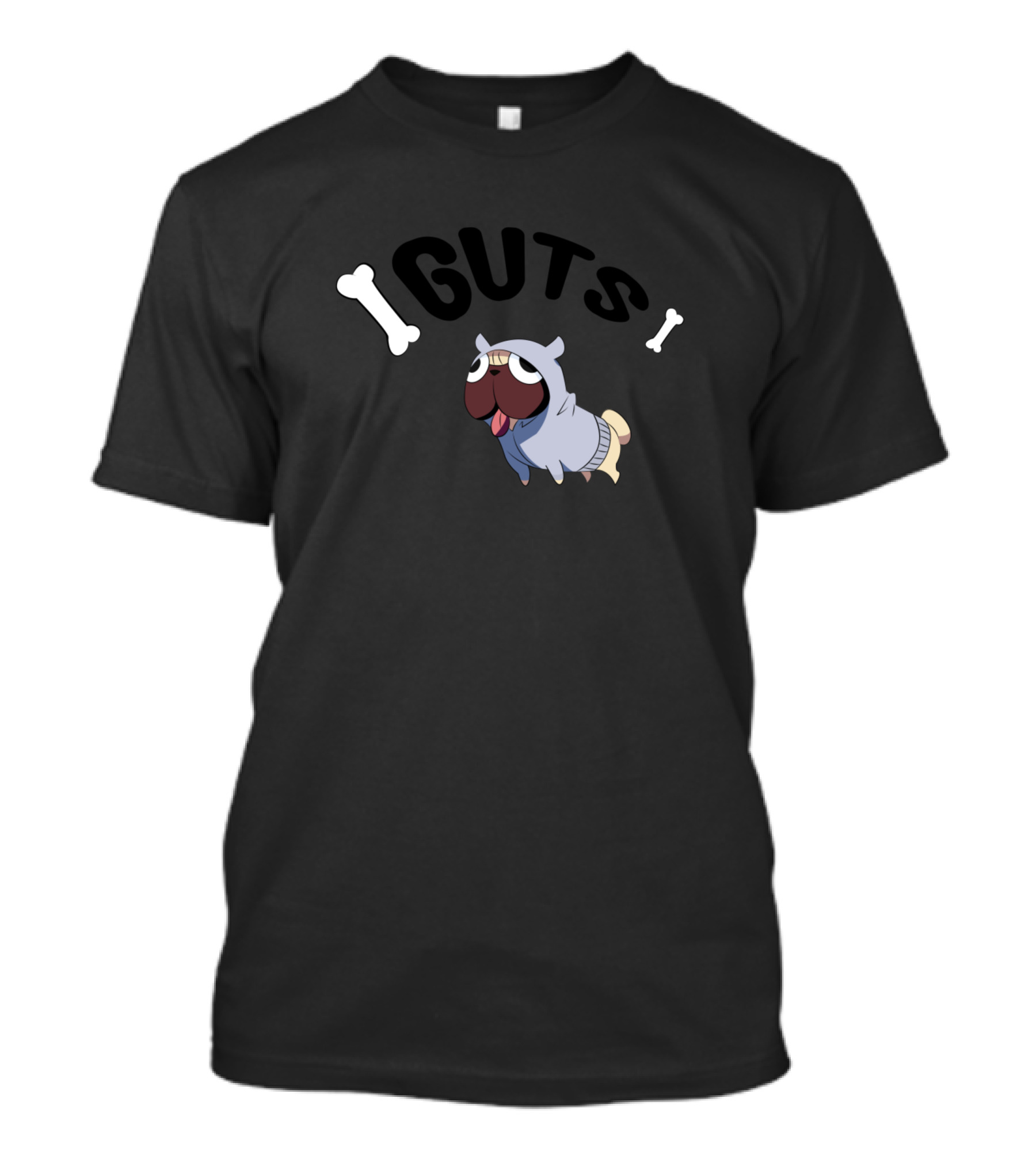 Guts Pug Hoodie Bones T-Shirt