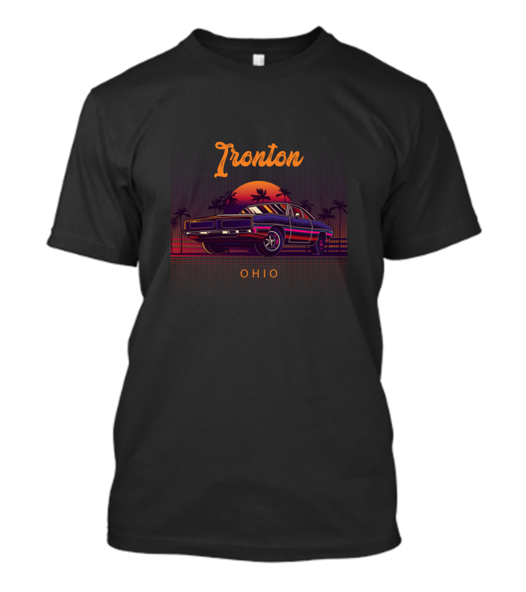 Ironton Ohio Vintage Muscle Cars Sunset T-Shirt