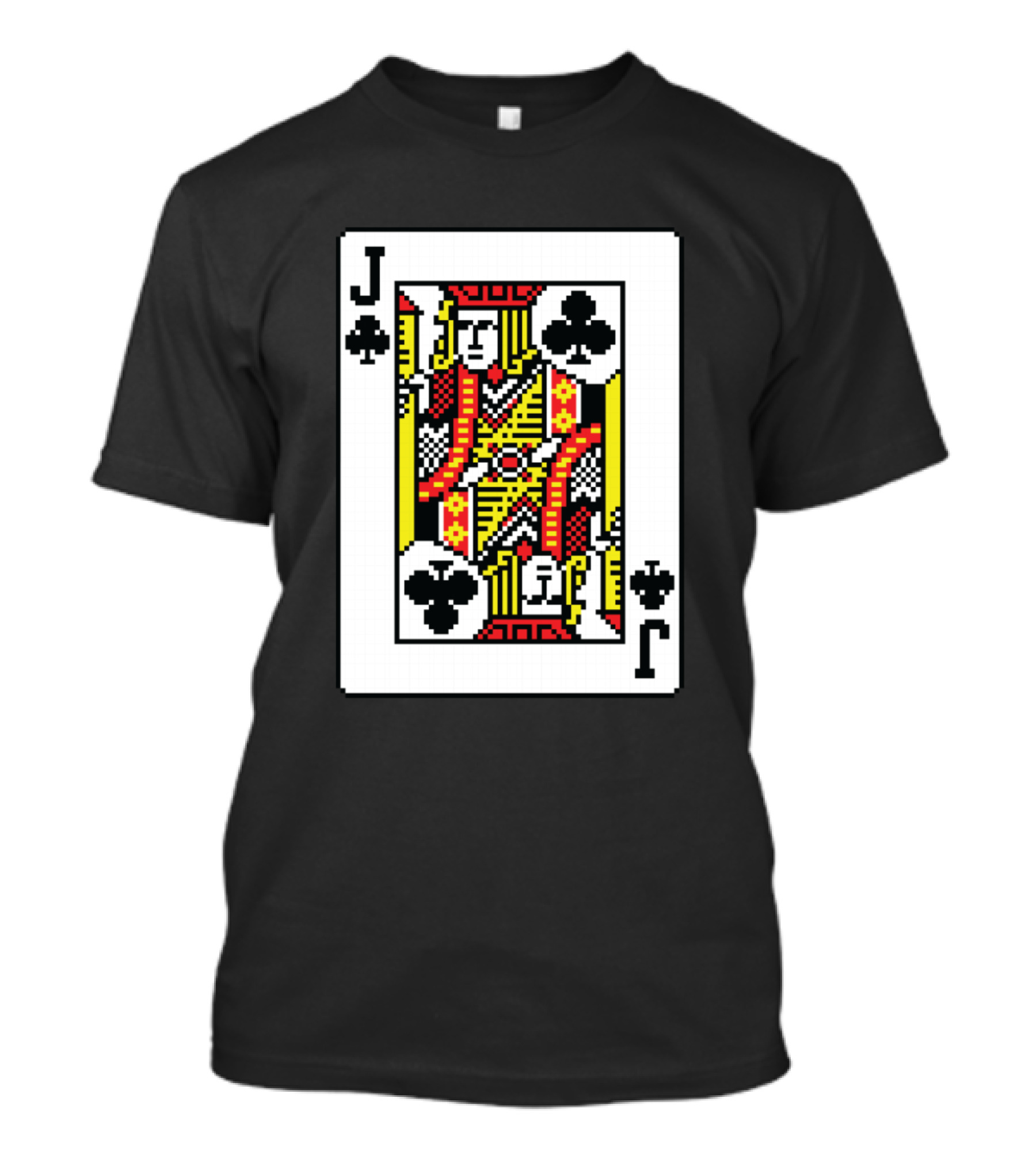 Jack Of Clubs Playing Card Pixel T-Shirt