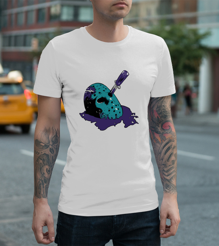 Jason Voorhees Mask with Knife T-Shirt