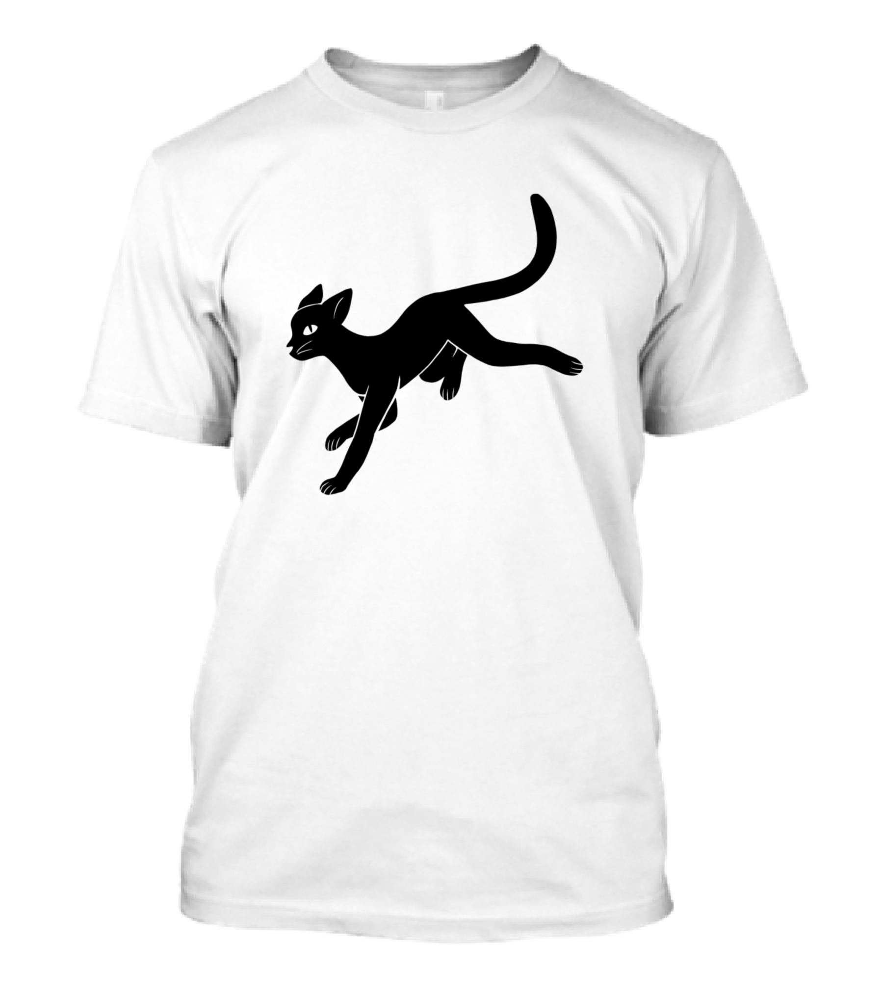 Jumping Cat Silhouette Black Cat Leap T-Shirt