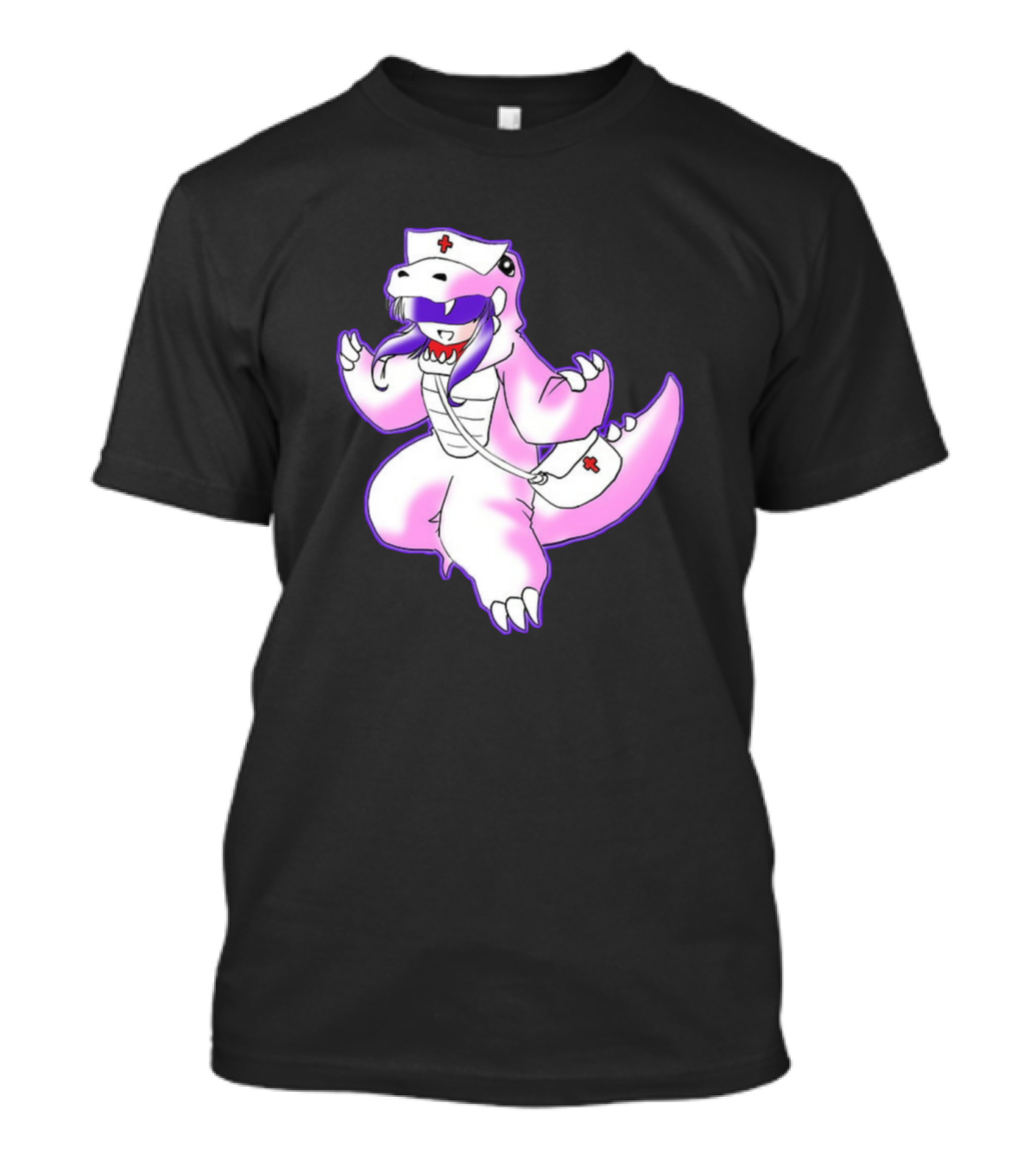 Kuroko Dinosaur Nurse Costume With Bag And Cap T-Shirt