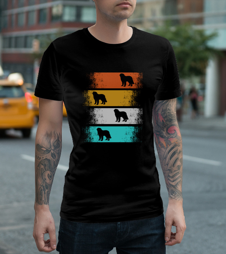 Landseer Grandma Grandad Silhouette Stripes T-Shirt