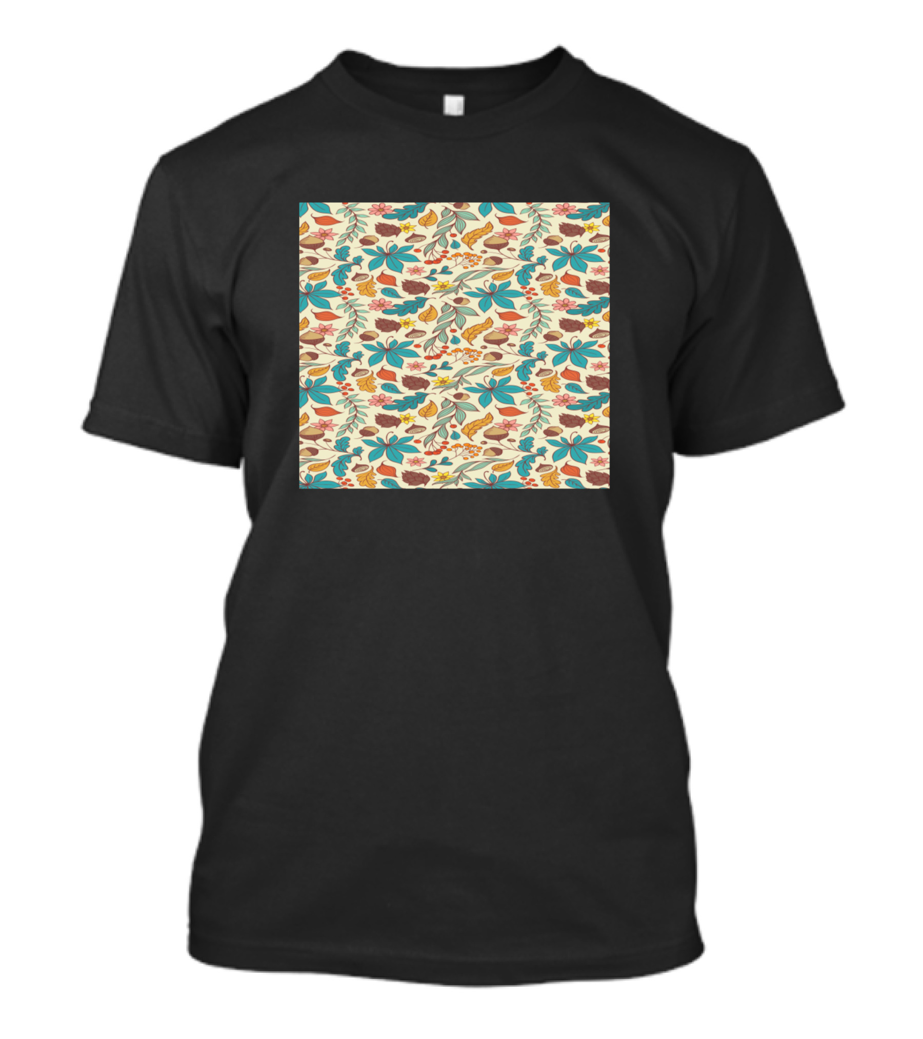 Leaf And Flower Vintage Bohemian Botanical T-Shirt