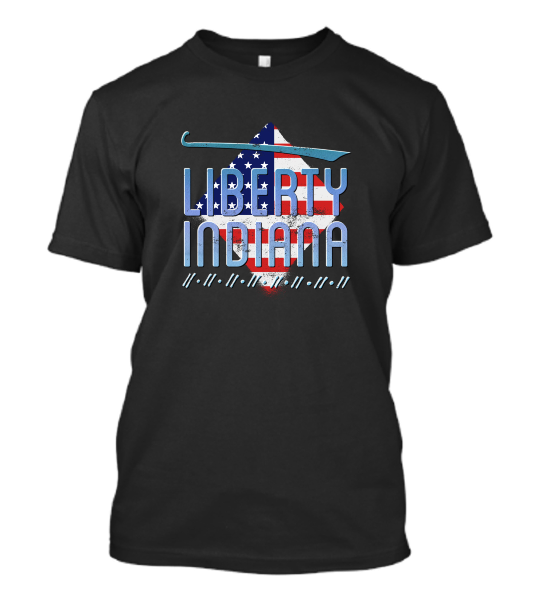 Liberty Indiana American Flag Paddle T-Shirt