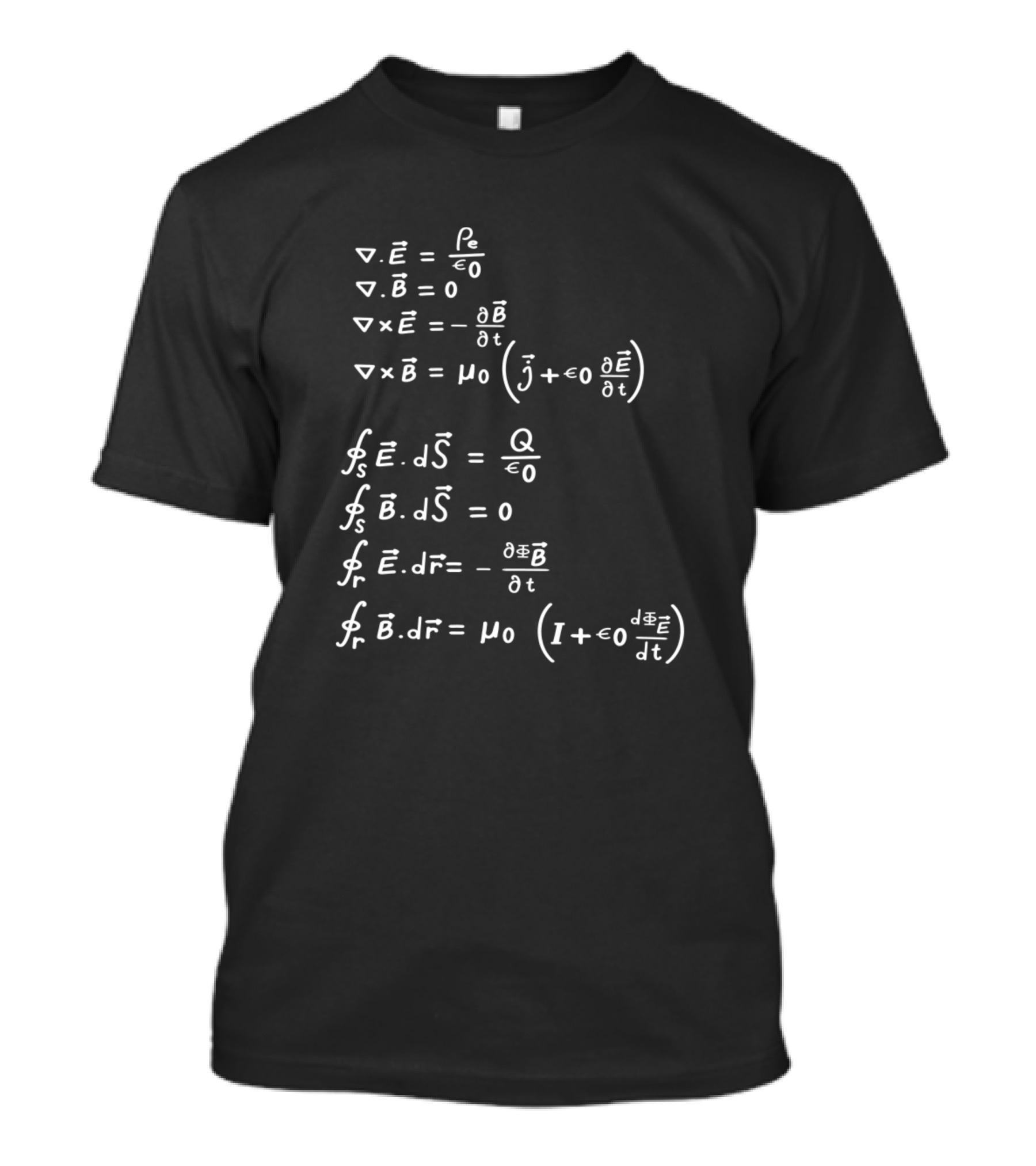 Maxwell's Equations Physics Math Science Formulas T-Shirt