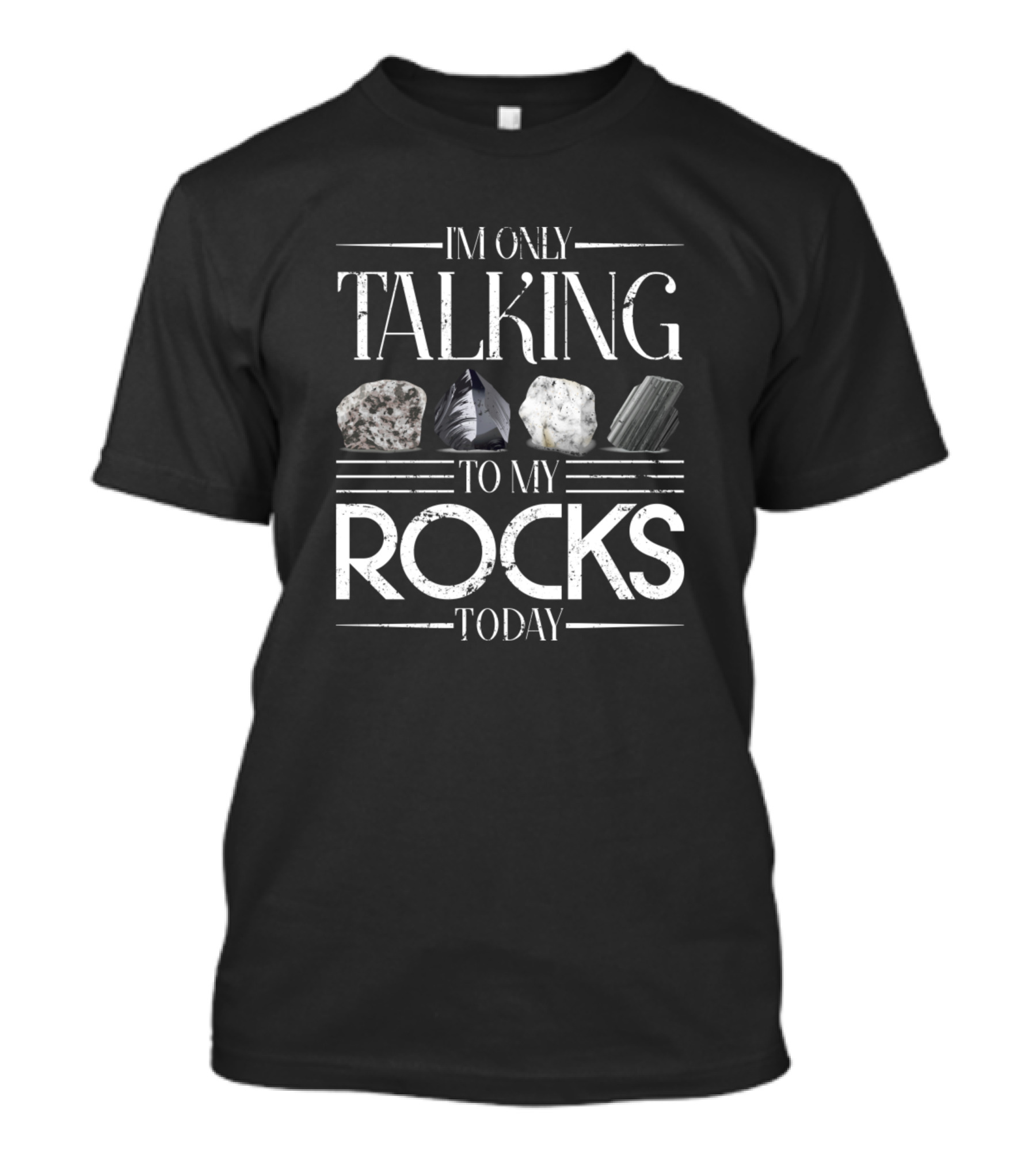 I'm Only Talking To My Rocks Today Paleontology Rocks Funny Geology T-Shirt