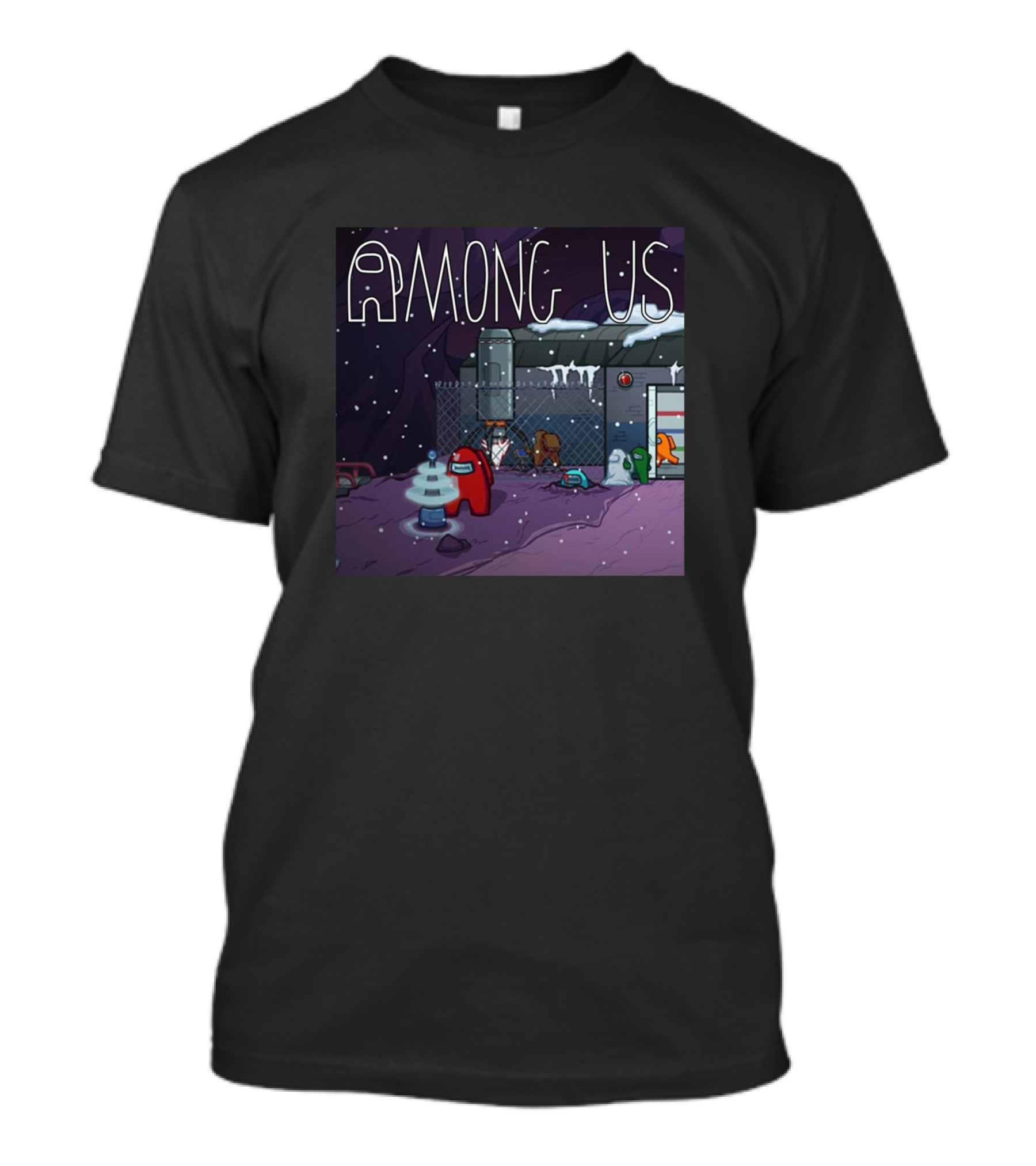 Among Us Polus Map Scene With Crewmates T-Shirt