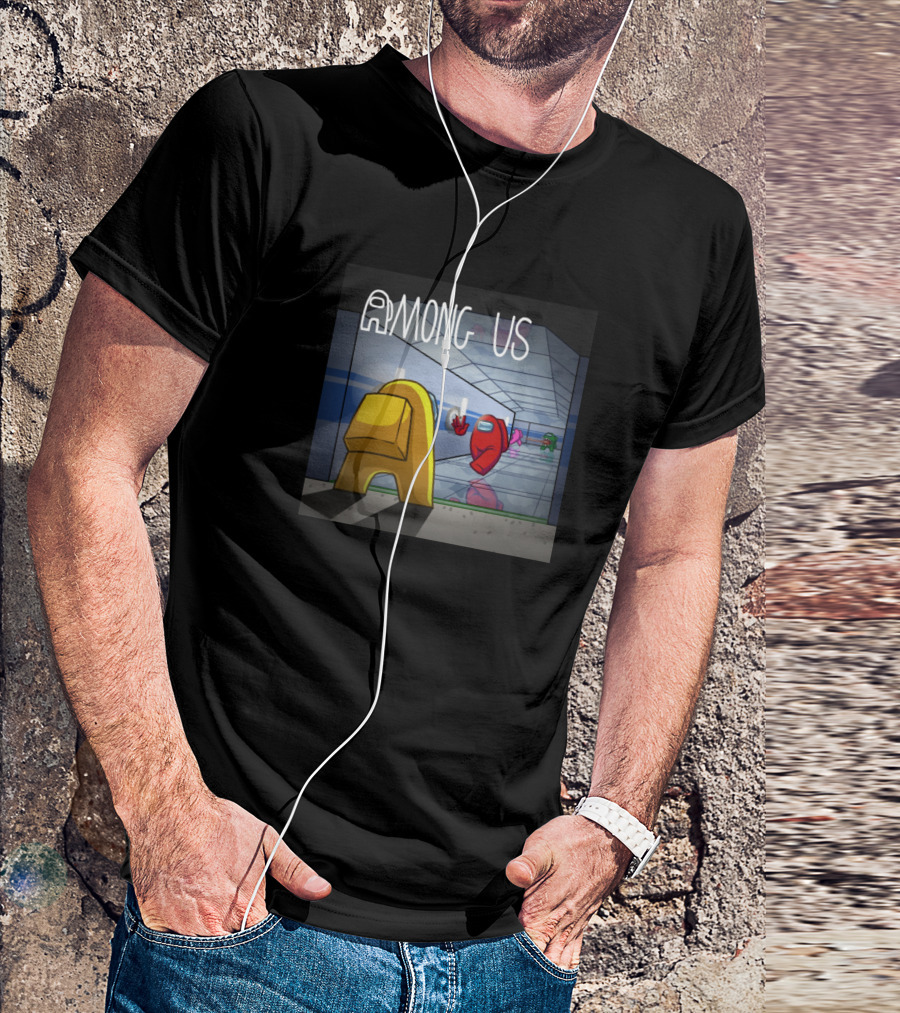 Among Us Space Station Characters In Polus Map Scene T-Shirt