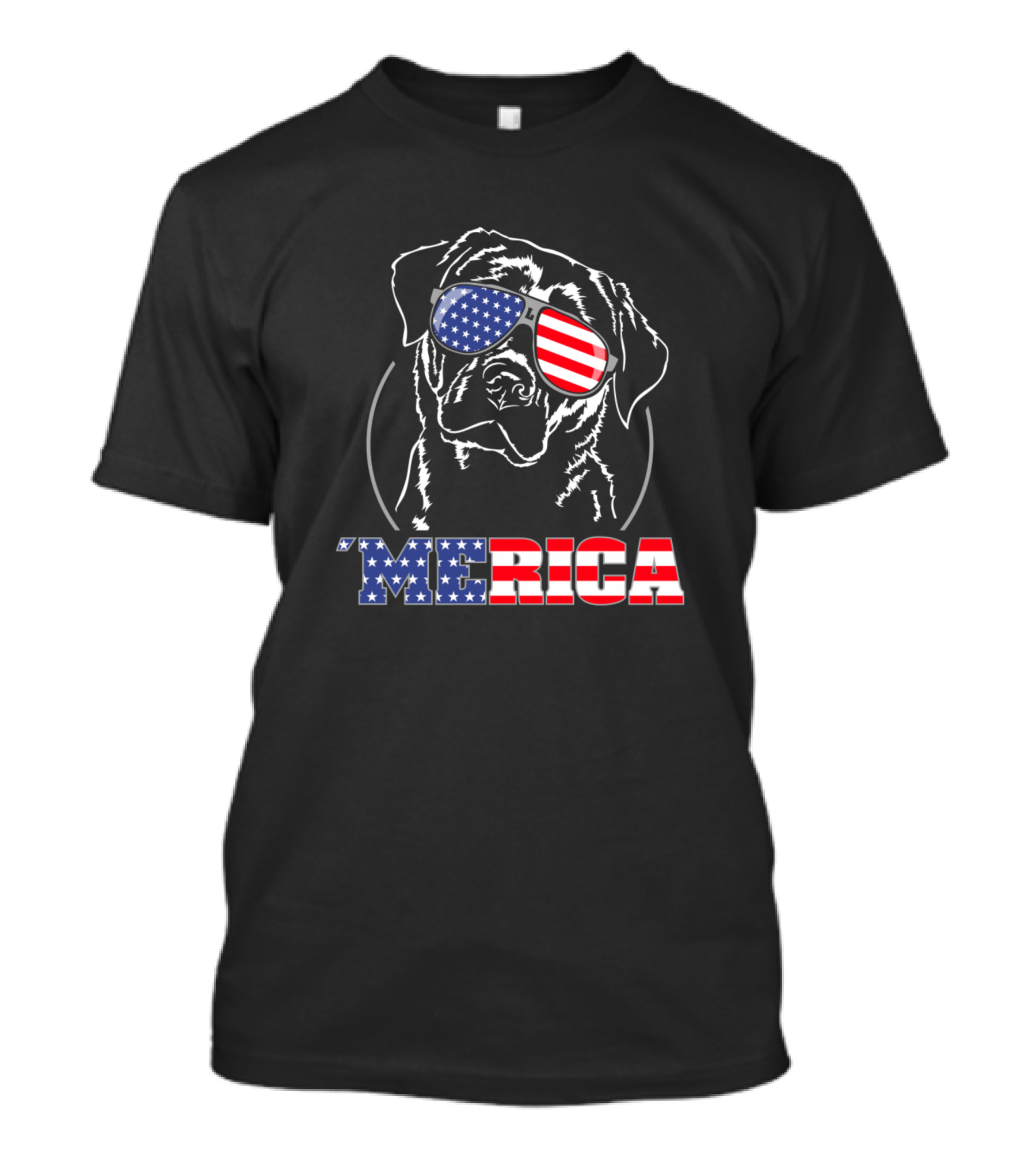 Proud Labrador Retriever Merica American Flag Dog Sunglasses T-Shirt