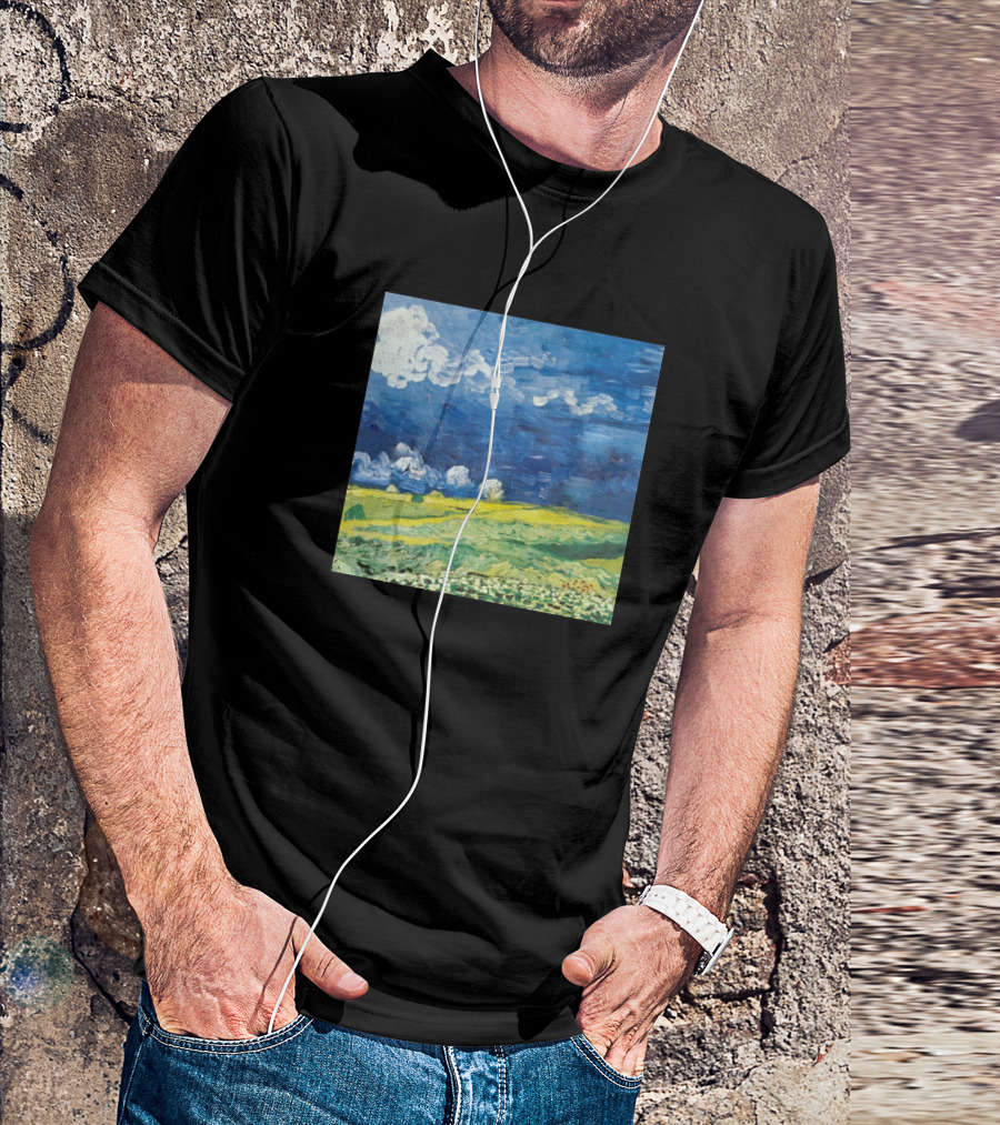 Vincent Van Gogh Wheat Field With Cypresses Painting T-Shirt