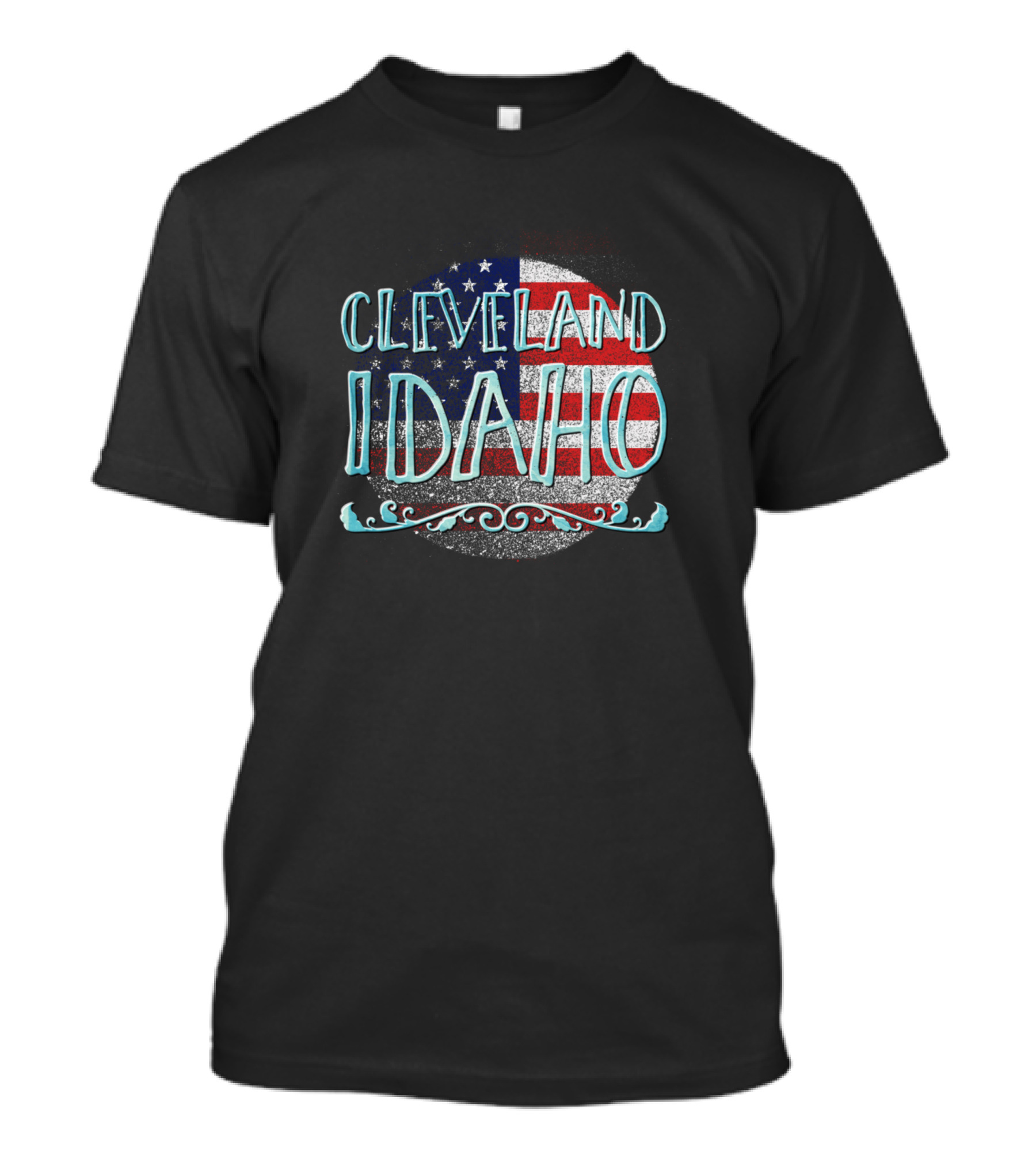 Cleveland Idaho American Flag T-Shirt