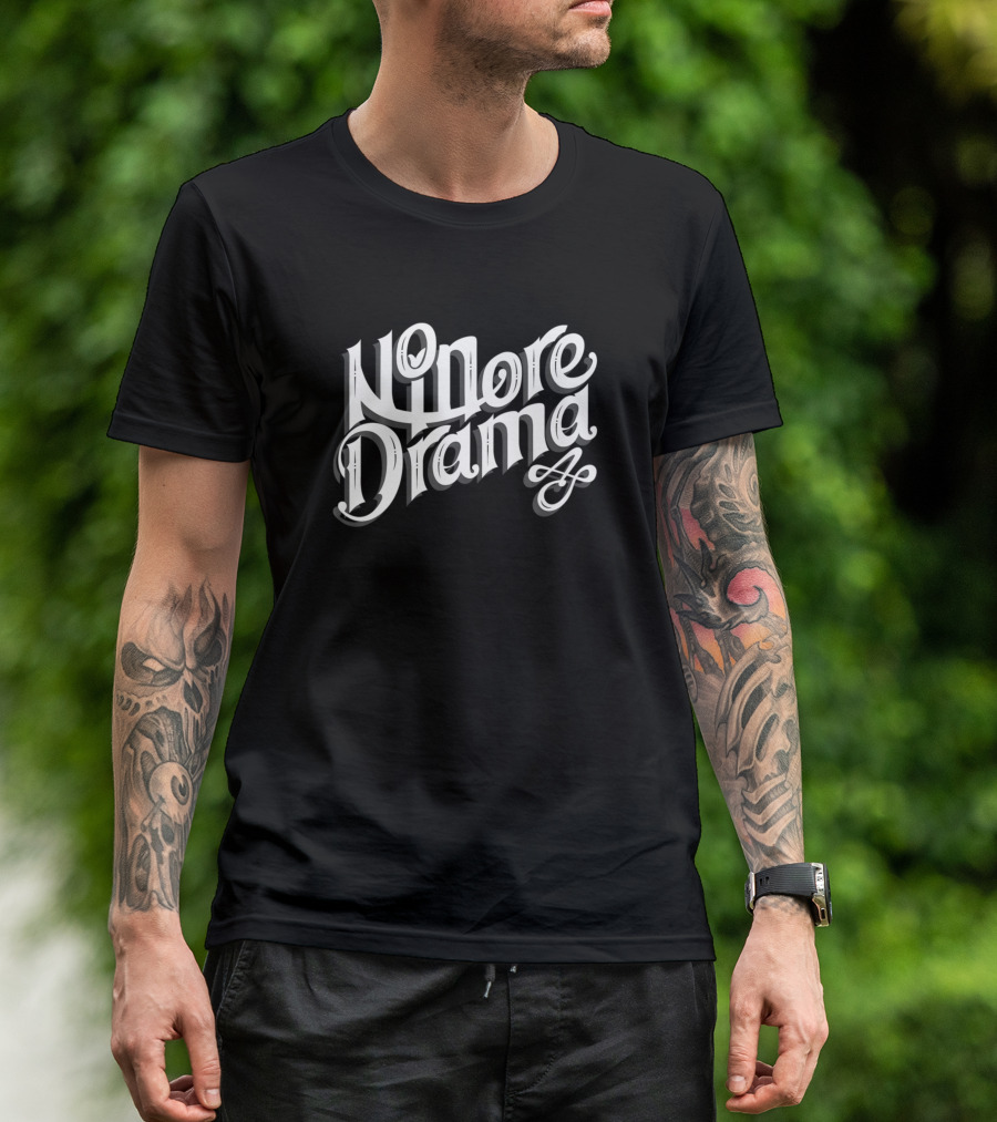 No More Drama Vintage Distressed Casual Nurse Quot T-Shirt