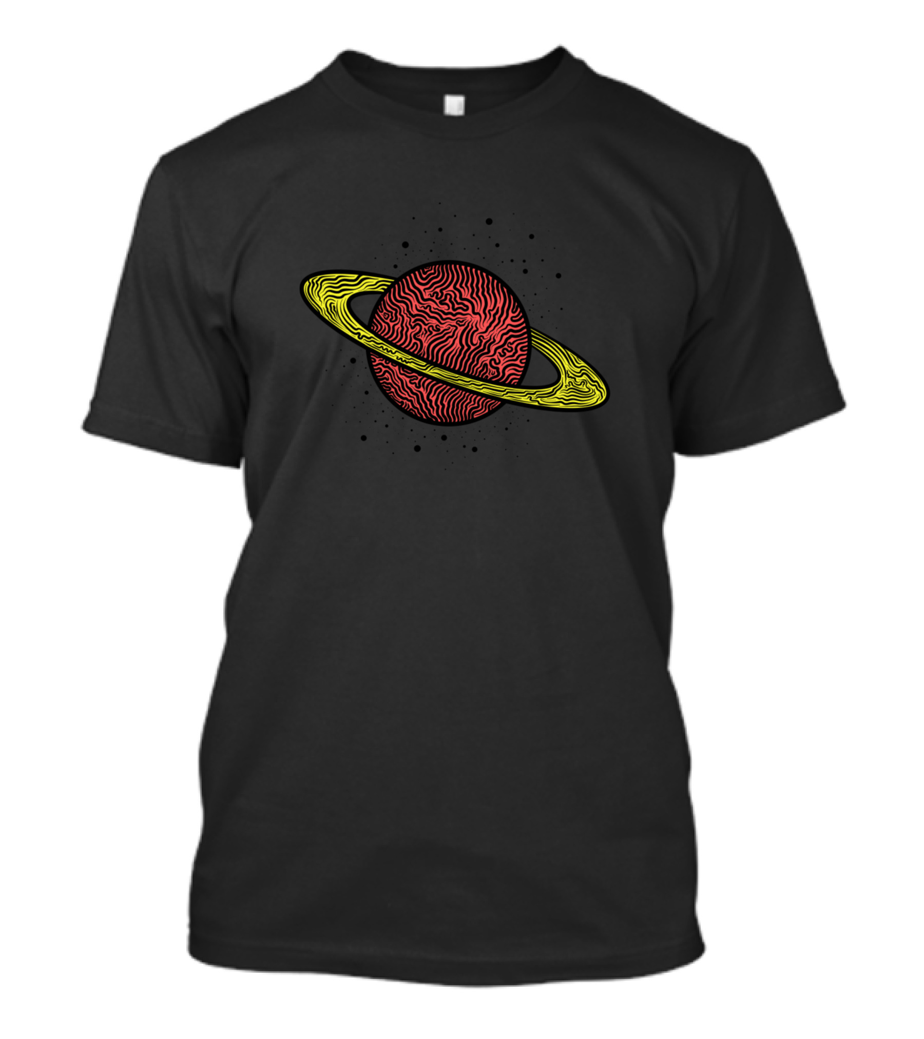 Saturn Colorful Rings Planet T-Shirt