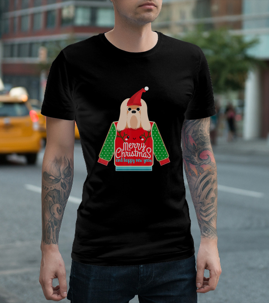 Merry Christmas And Happy New Year Shih Tzu Santa T-Shirt