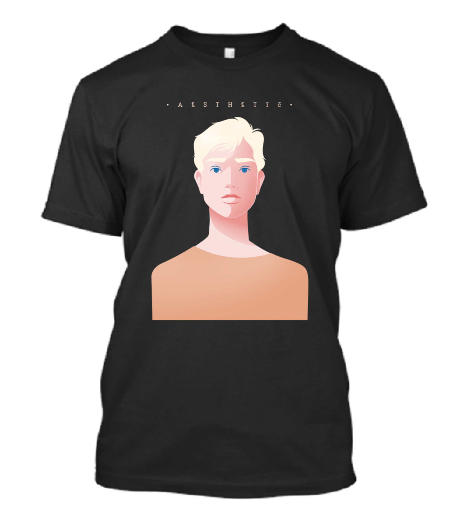 Aesthetic Minimalist Portrait Blonde Figure T-Shirt