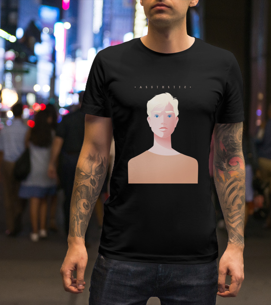 Aesthetic Minimalist Portrait Blonde Figure T-Shirt