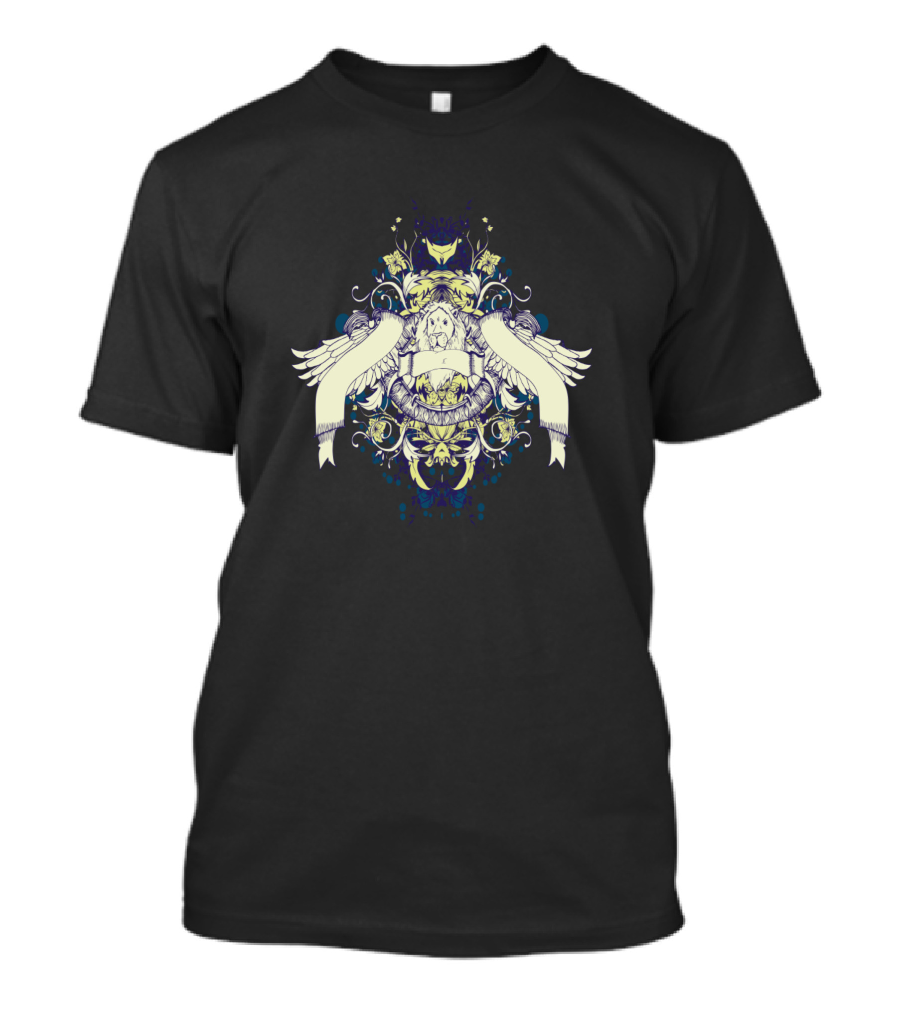 Lion Unicorn Badge Emblem With Wings T-Shirt