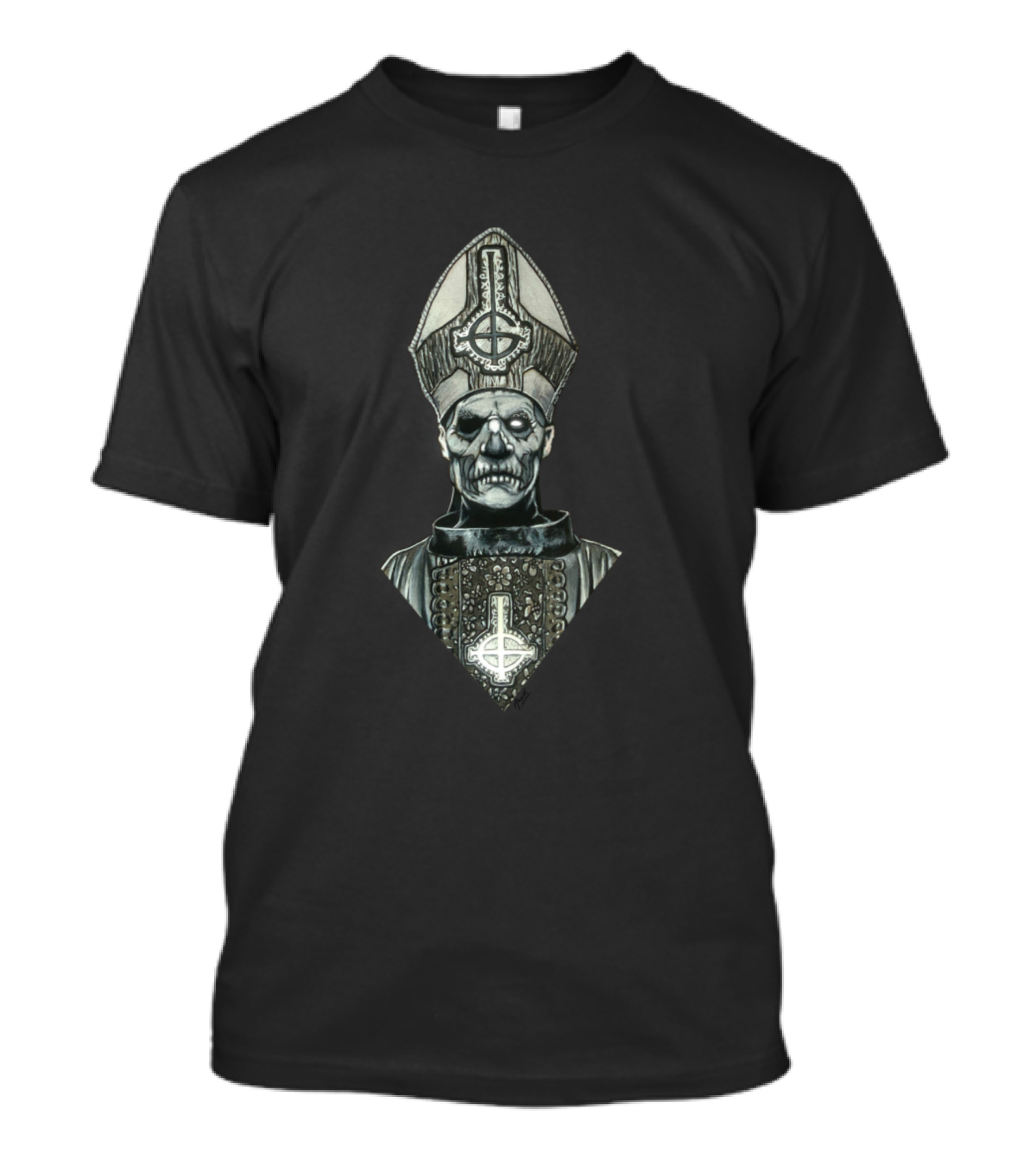 Papa Emeritus II Variant Version Ghost Band Skull Bishop T-Shirt