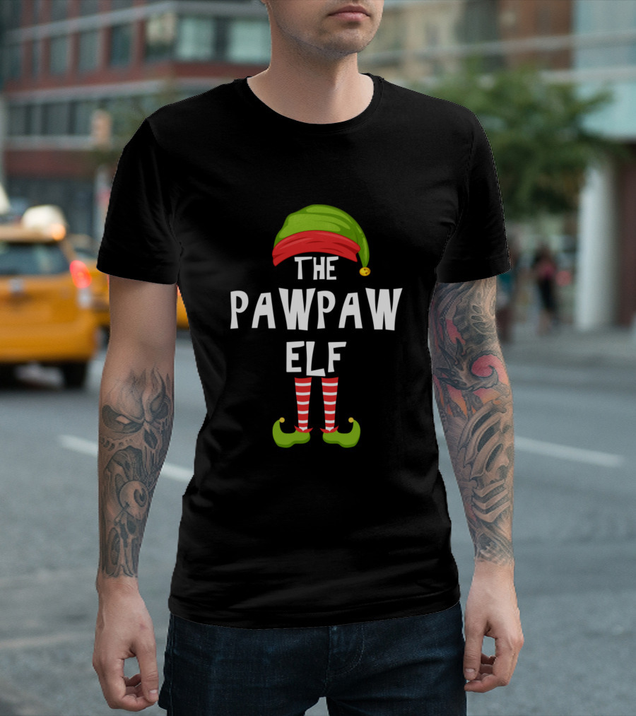 The Pawpaw Elf Matching Family Christmas Party Holiday T-Shirt