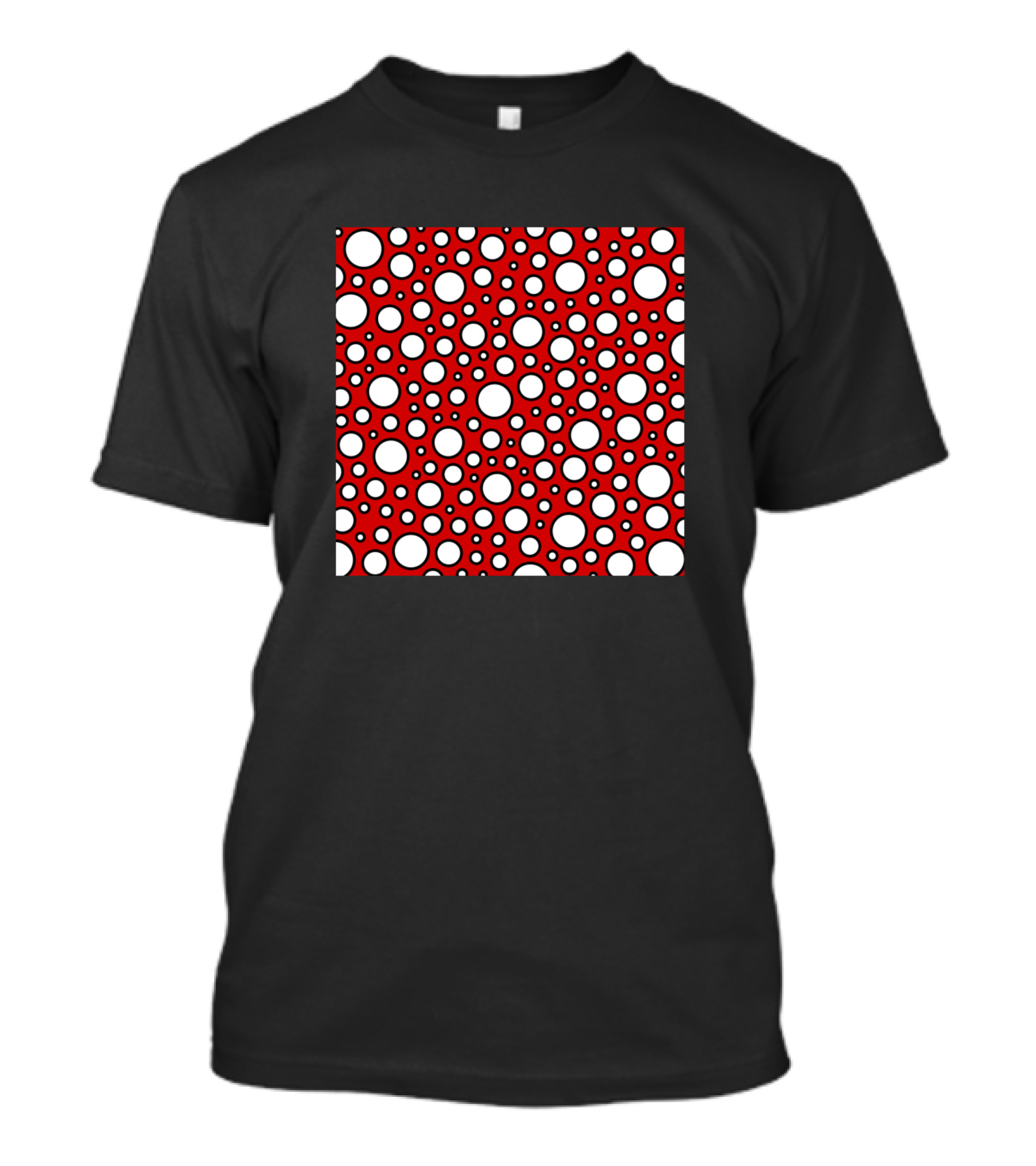 Red Agaric Polka Dot Bold Circular T-Shirt