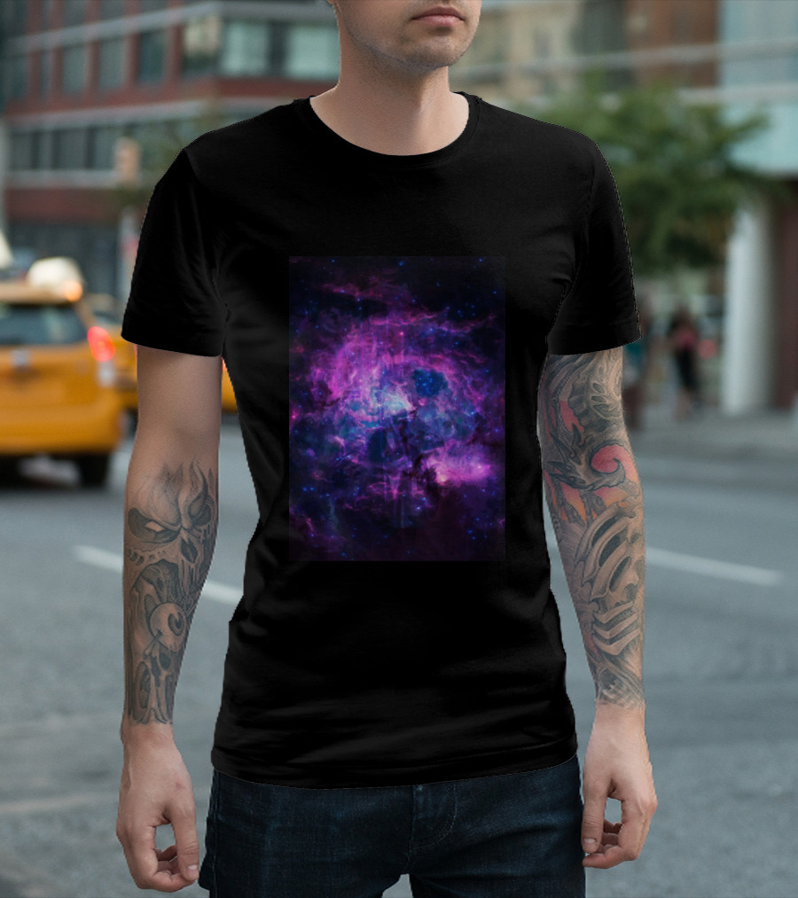Vivid Nebula Cosmic Starlit Galaxy T-Shirt