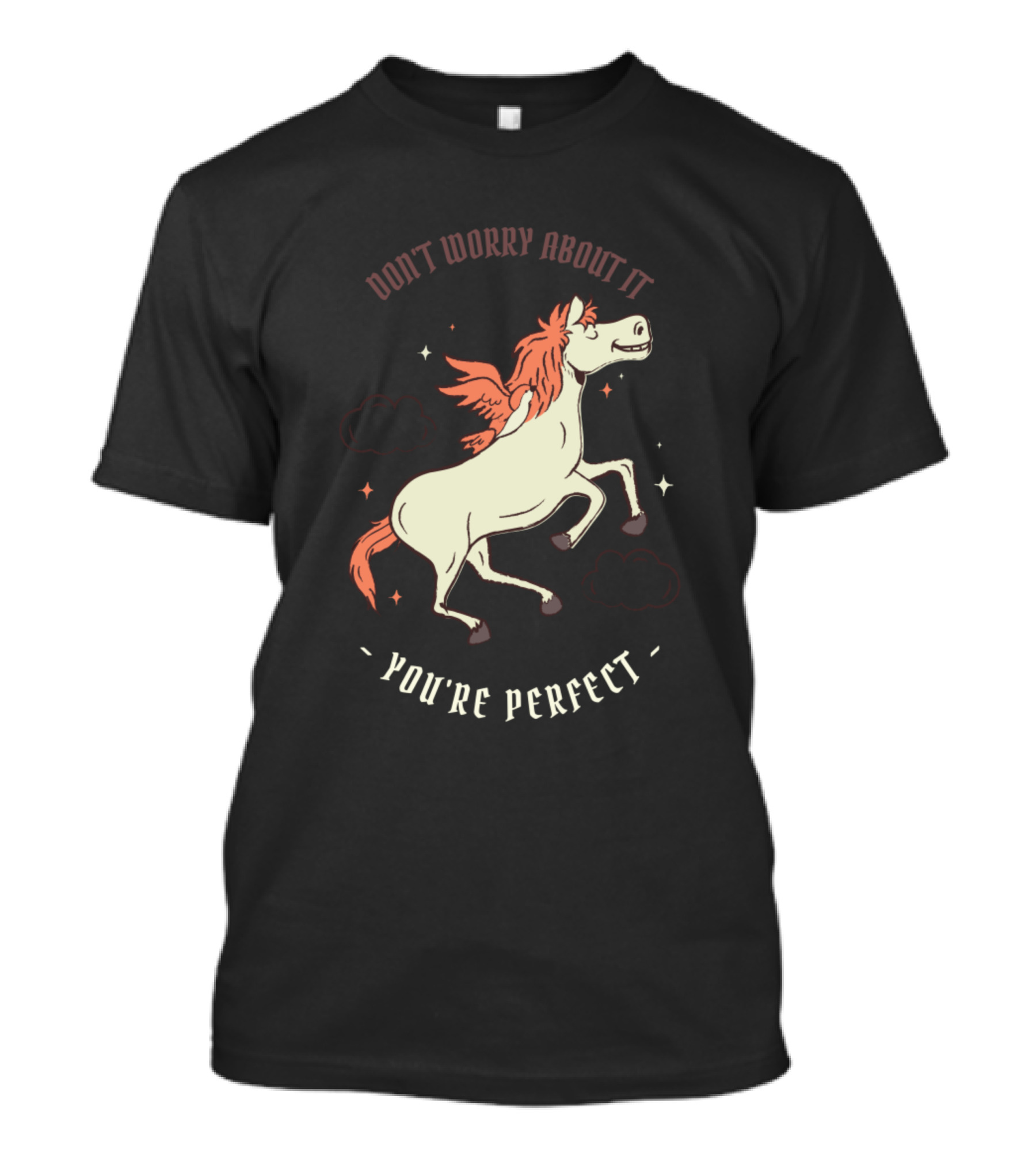 Don't Worry About It You're Perfect Winged Horse T-Shirt