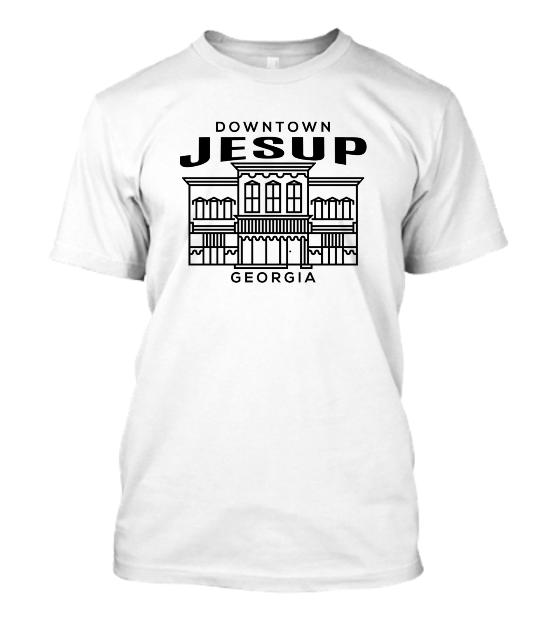 Downtown Jesup Georgia Building Outline T-Shirt