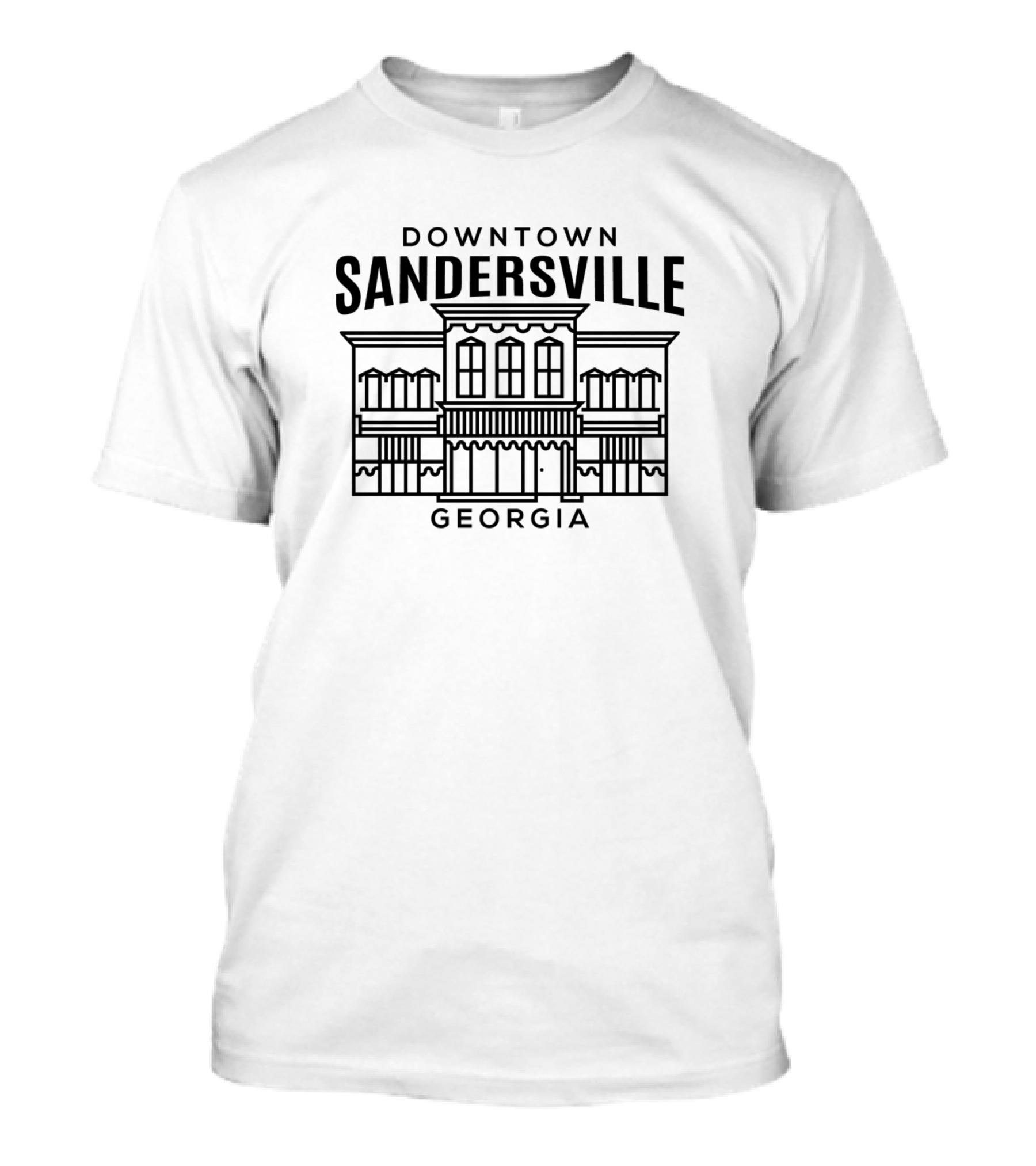 Downtown Sandersville Georgia Building Facade T-Shirt