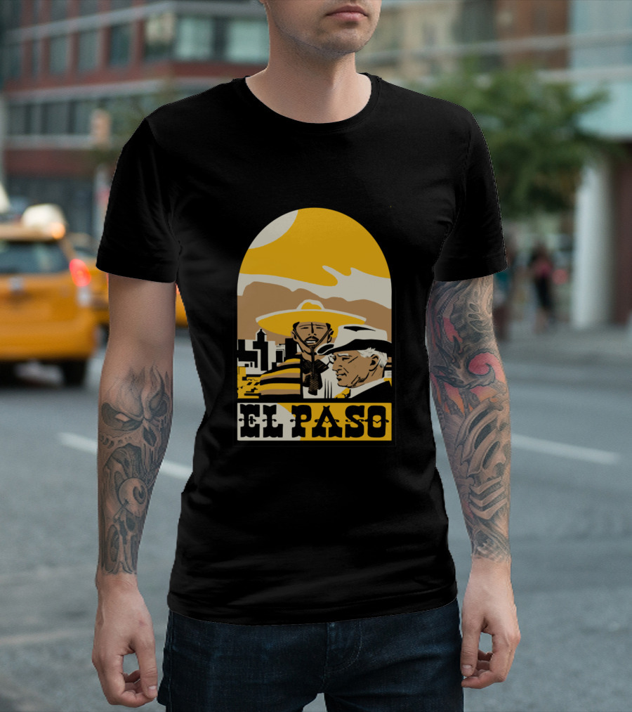 El Paso Cityscape With Cowboy T-Shirt