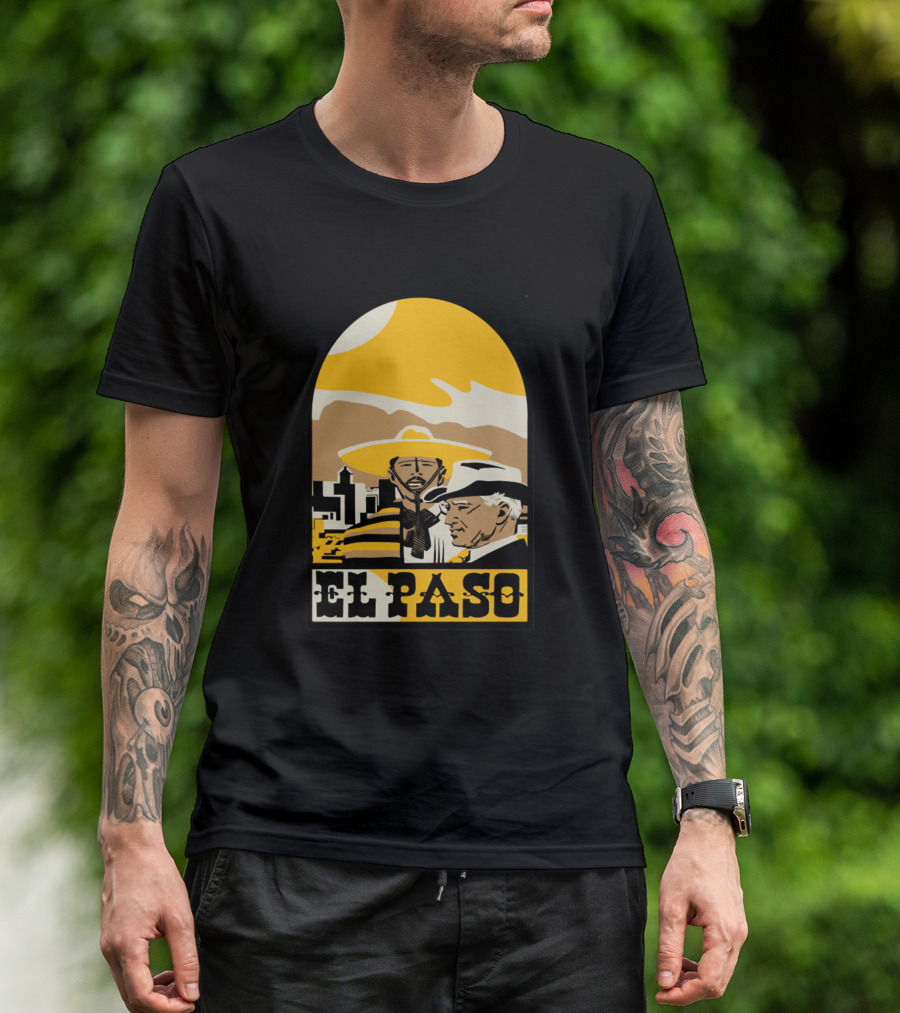 El Paso Cityscape With Cowboy T-Shirt