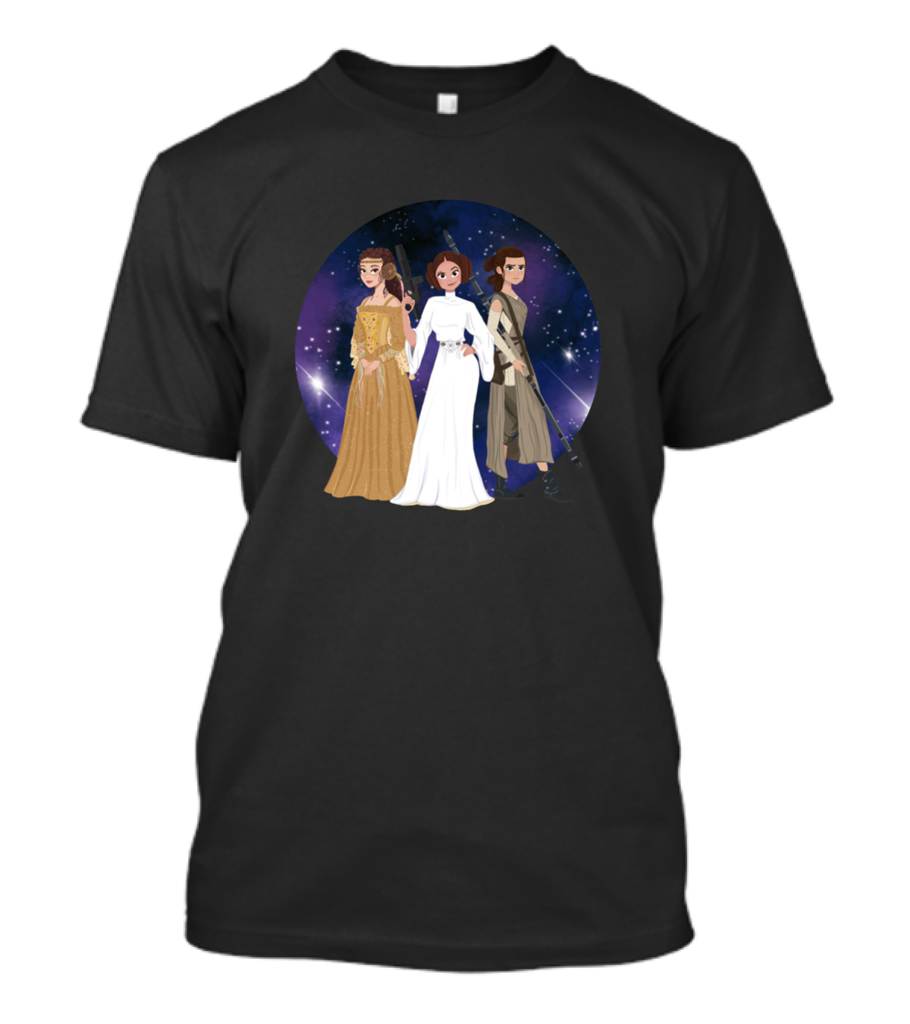 Star Wars Leia Rey Padme Galactic Princesses T-Shirt