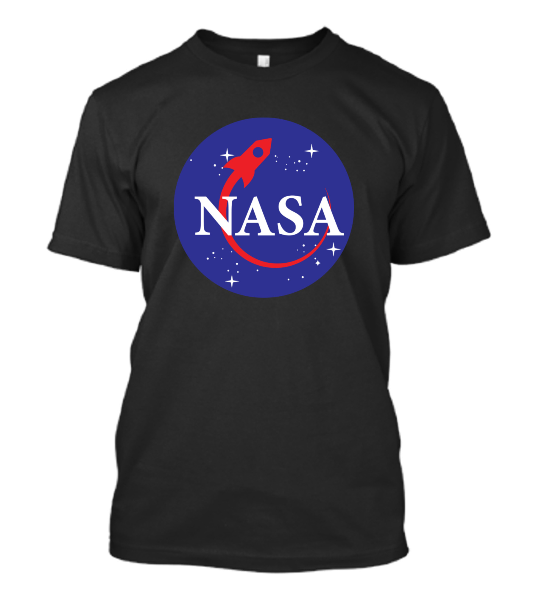 NASA Rocket Logo Stars Circle T-Shirt